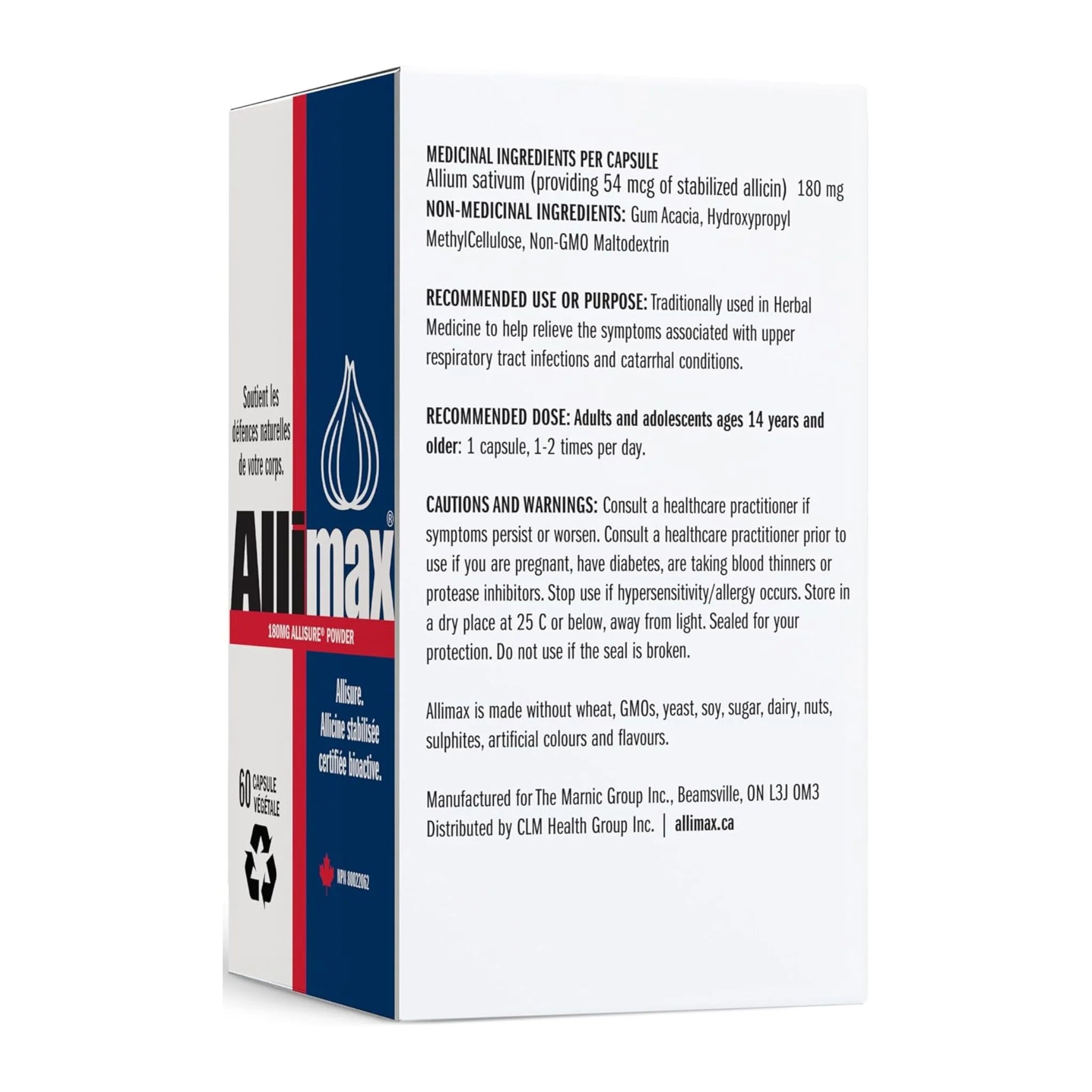 Allimax 180mg Stabilized Allicin 60c