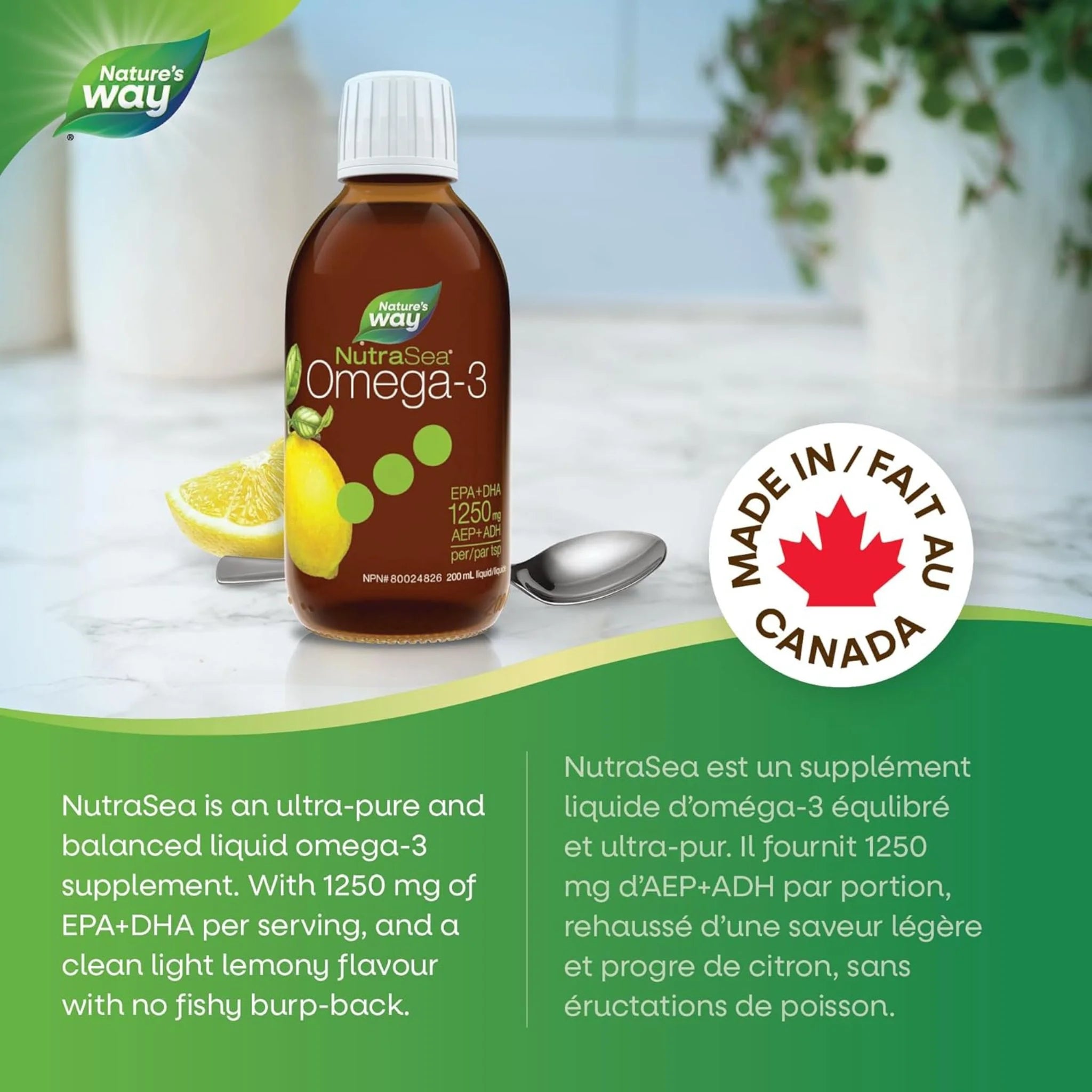 NutraSea HP Omega-3 Zesty Lemon, 200ml