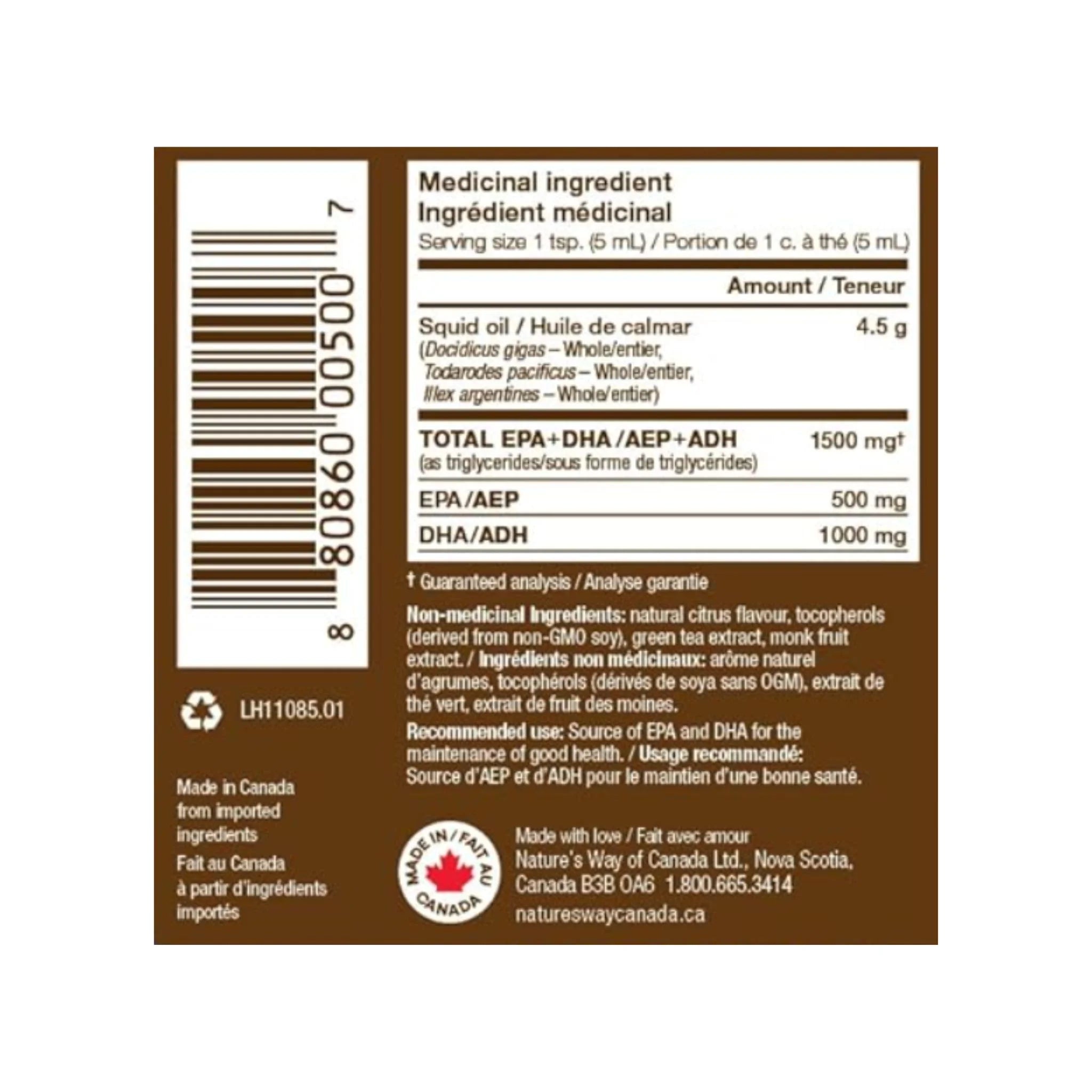 NutraSea High DHA Omega - 3 Juicy Citrus 200ml - Nature's Source Inc