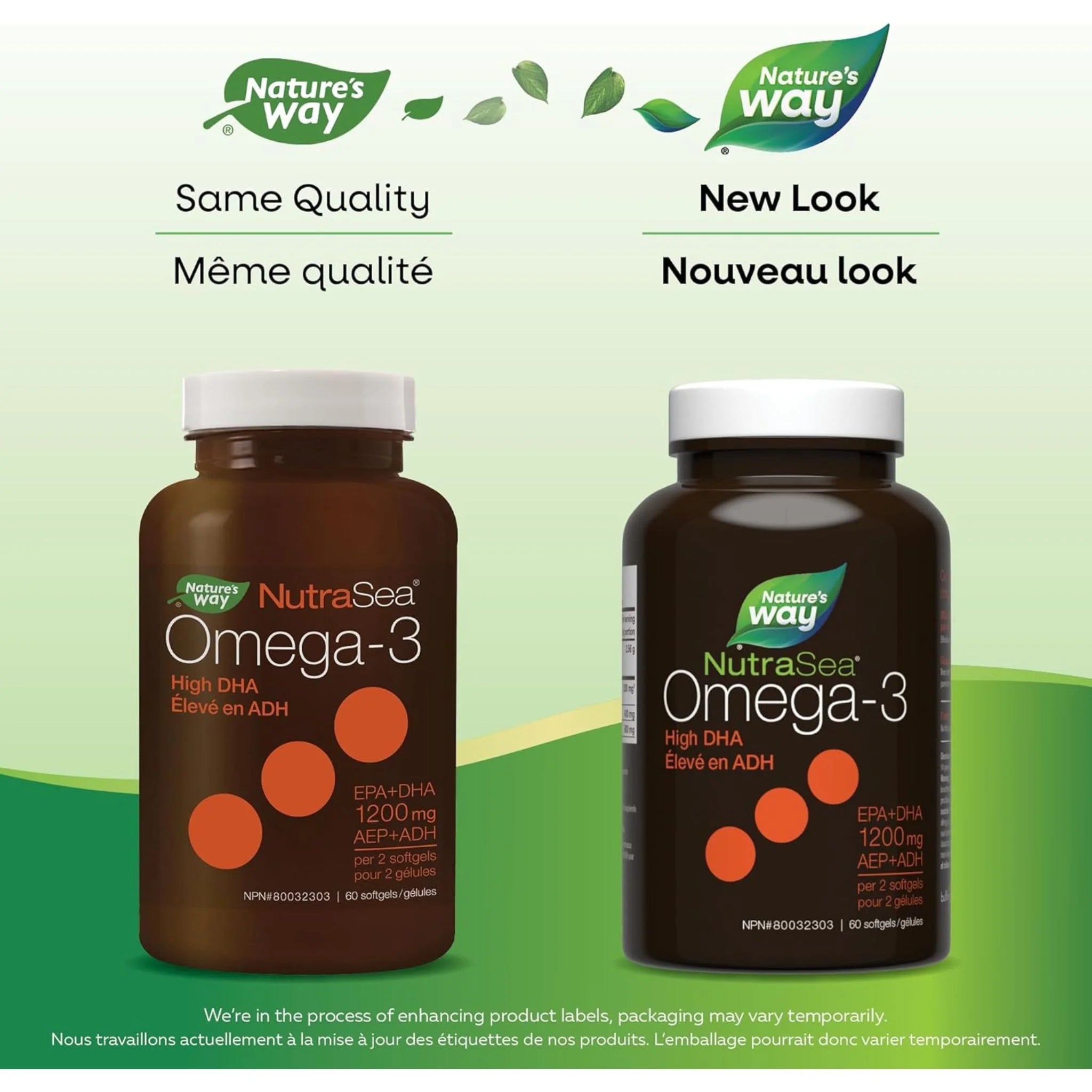 NutraSea DHA 2x Concentrated Mint 60 Softgels