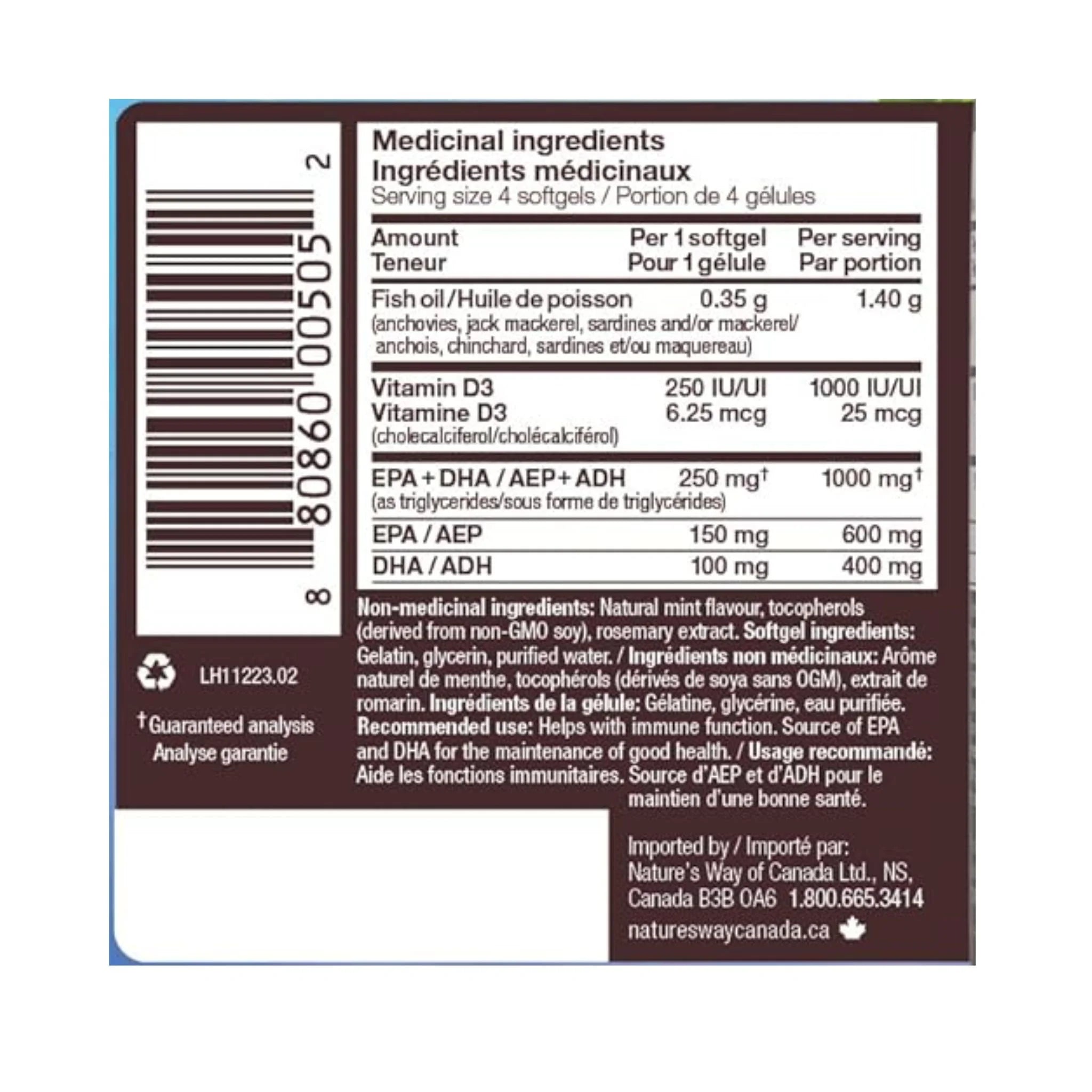 NutraSea+D Mini Gels Mint 120ct - Nature's Source Inc