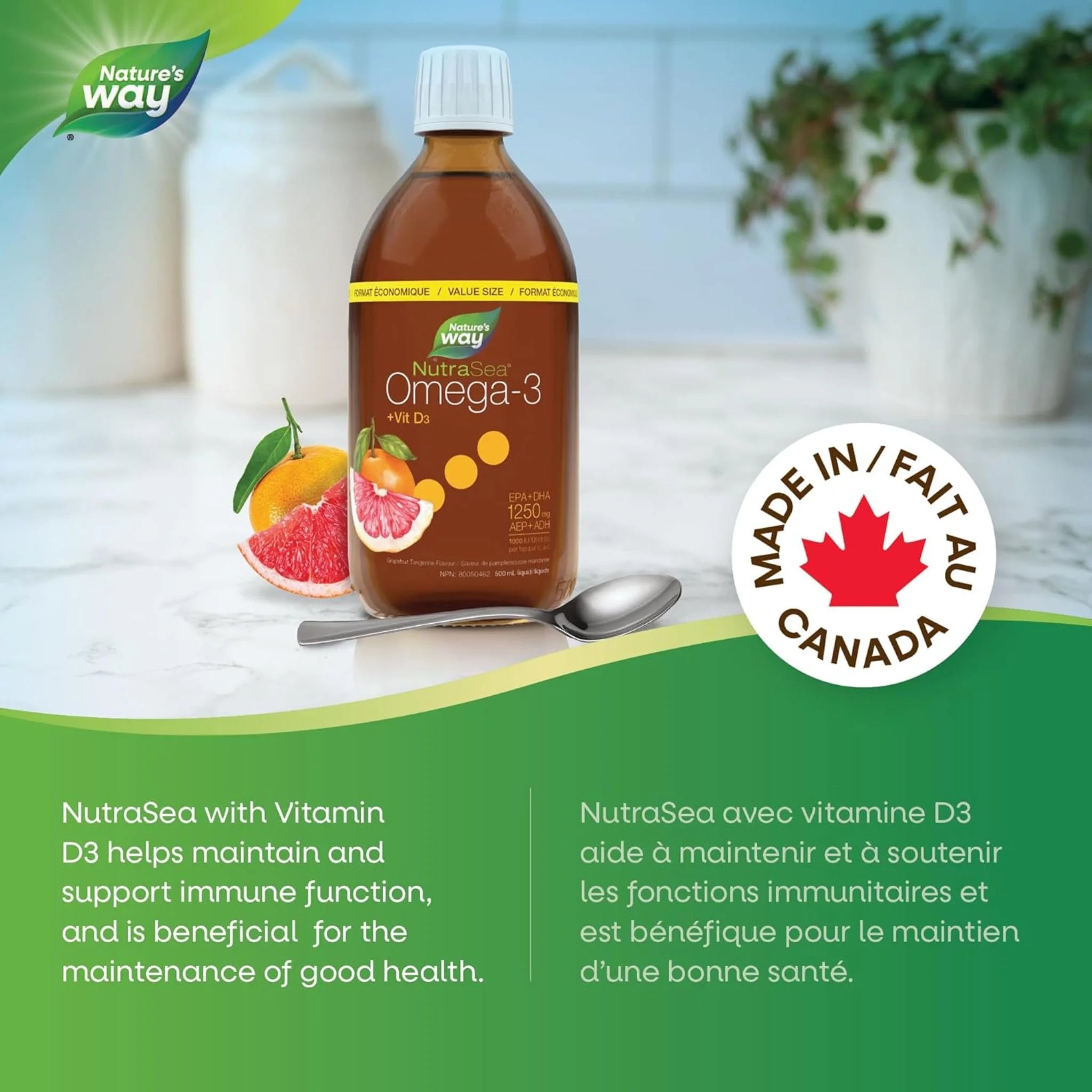NutraSea+D Grapefruit Tangerine 500ml