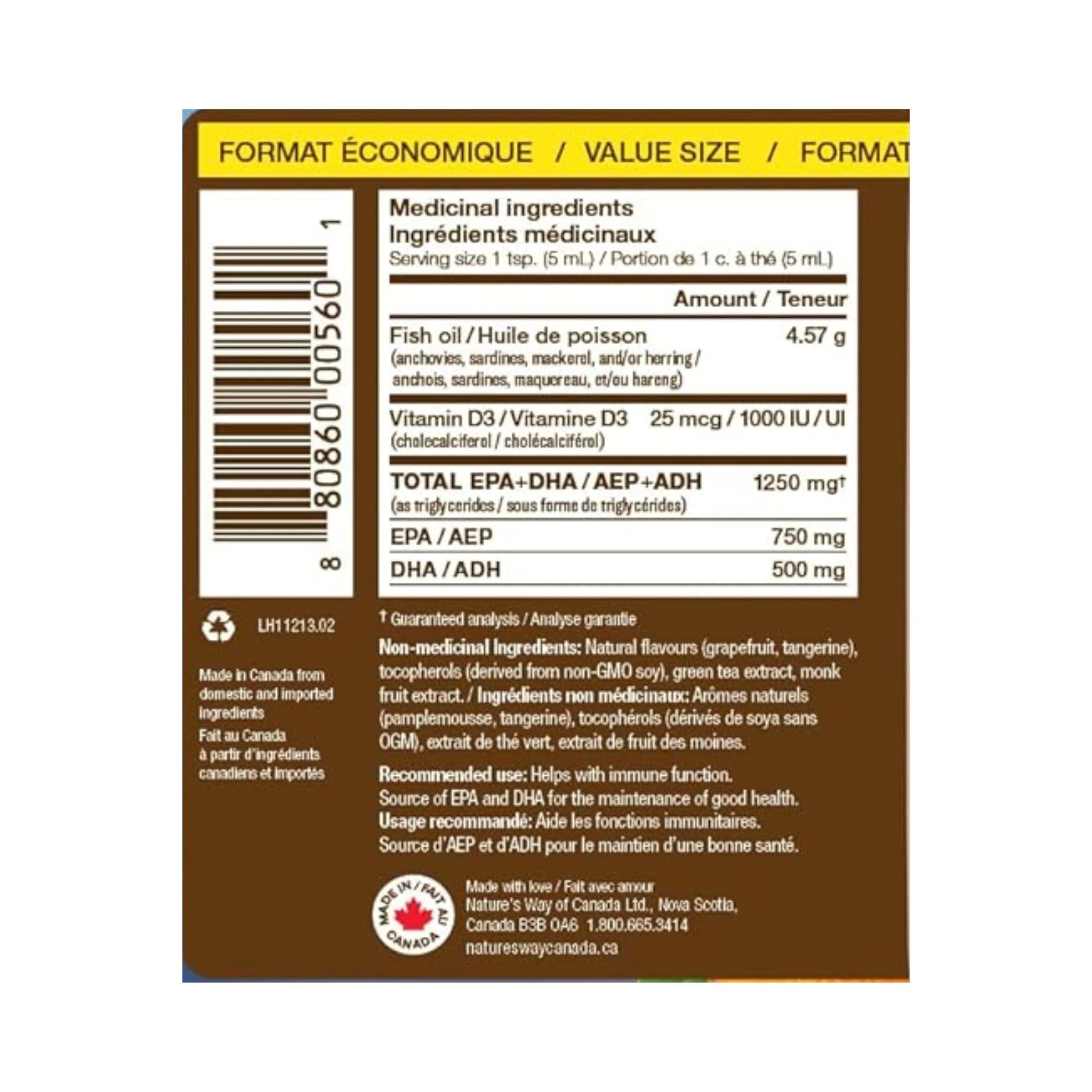 NutraSea+D Grapefruit Tangerine 500ml