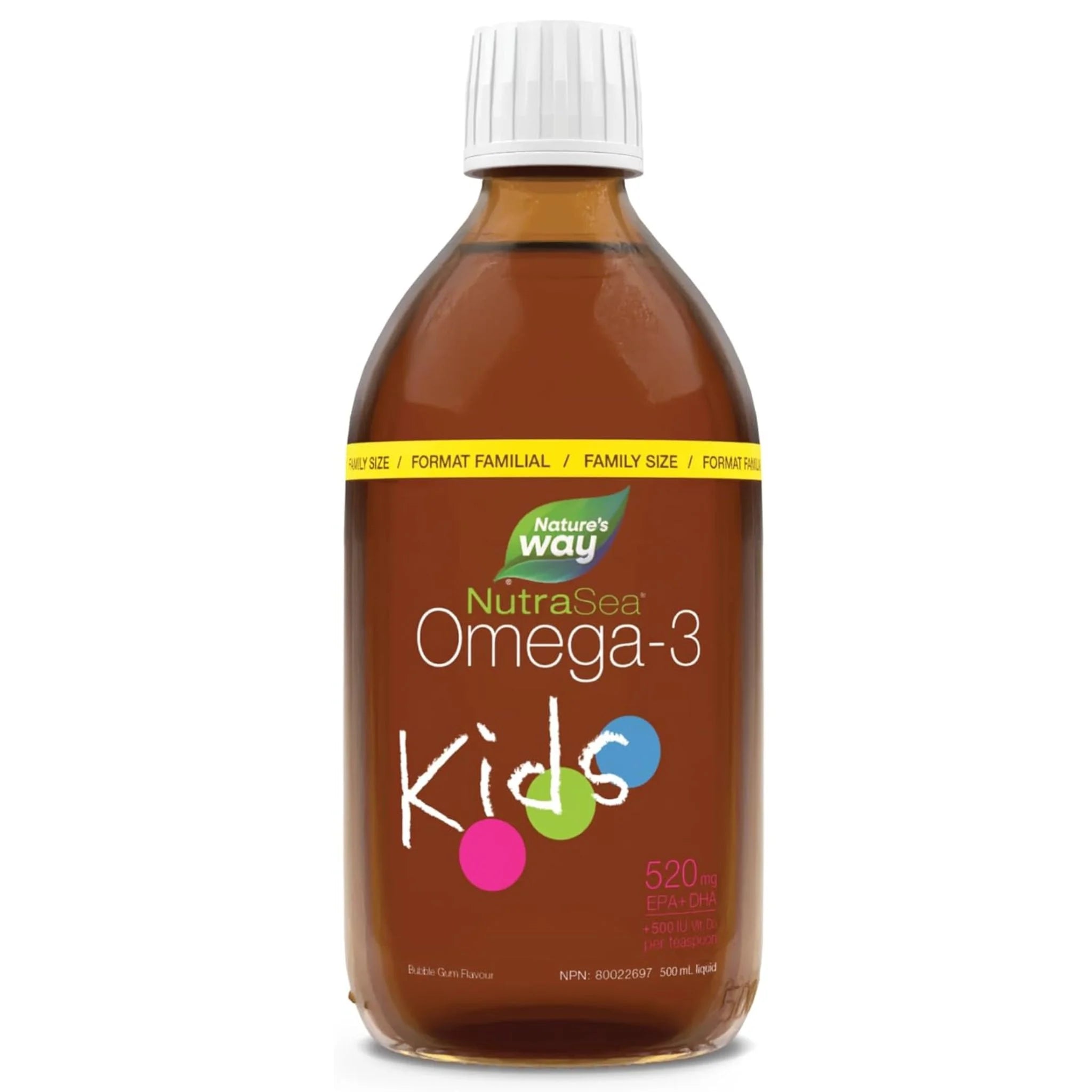 NutraSea Kids Omega - 3, Bubblegum, 500ml - Nature's Source Inc