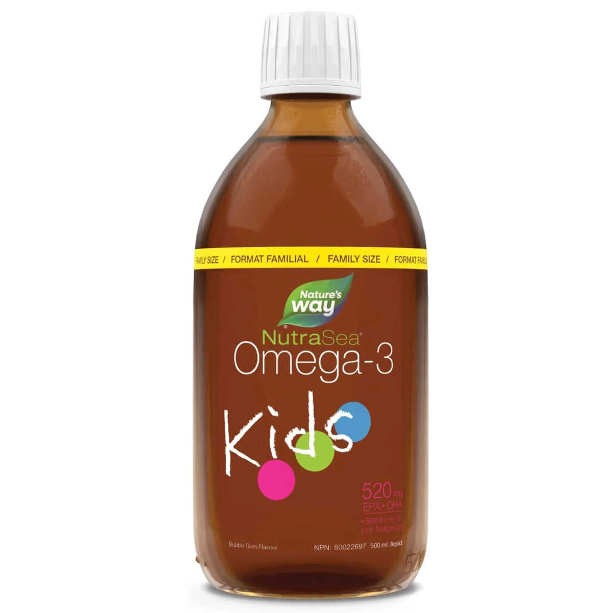 NutraSea Kids Omega - 3, Bubblegum, 500ml - Nature's Source Inc