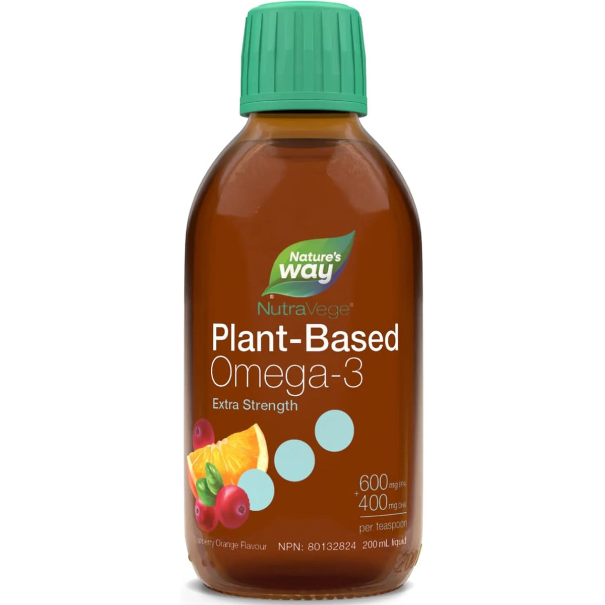 NutraVege Plant Based Omega 3 (Extra Strength) Cranberry Orange 200ml
