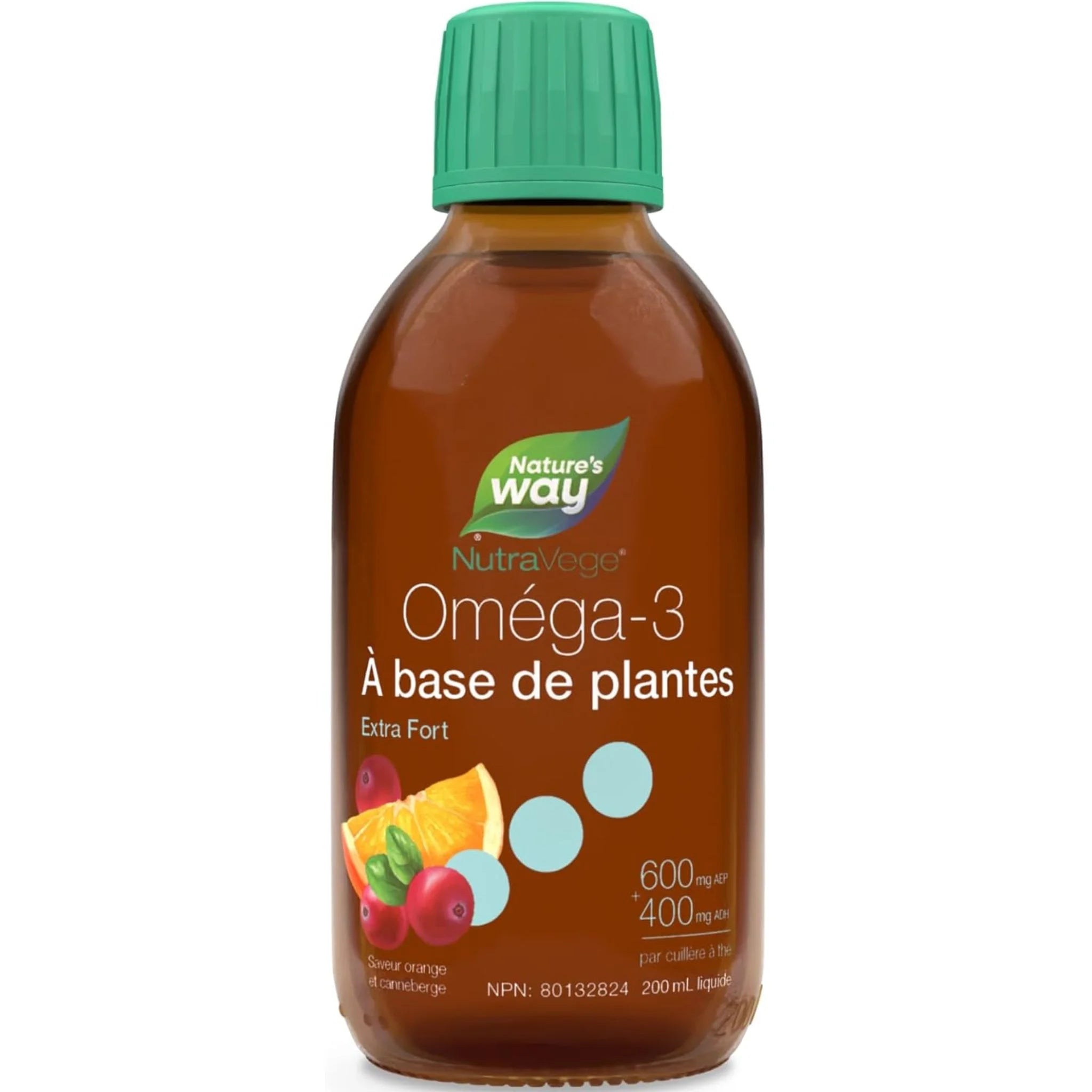 NutraVege Plant Based Omega 3 (Extra Strength) Cranberry Orange 200ml