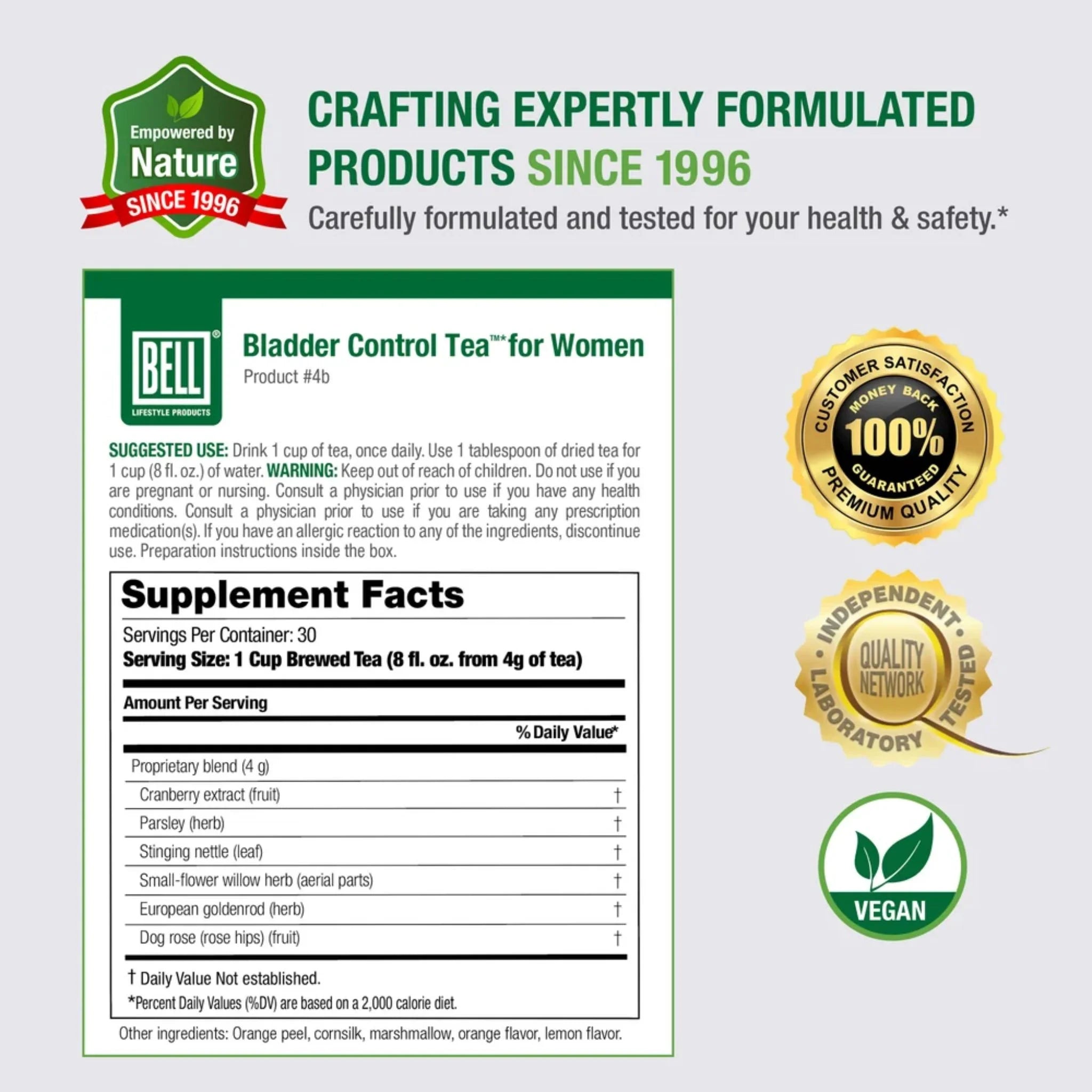 Bell Lifestyles Bladder Control Tea For Women 120g