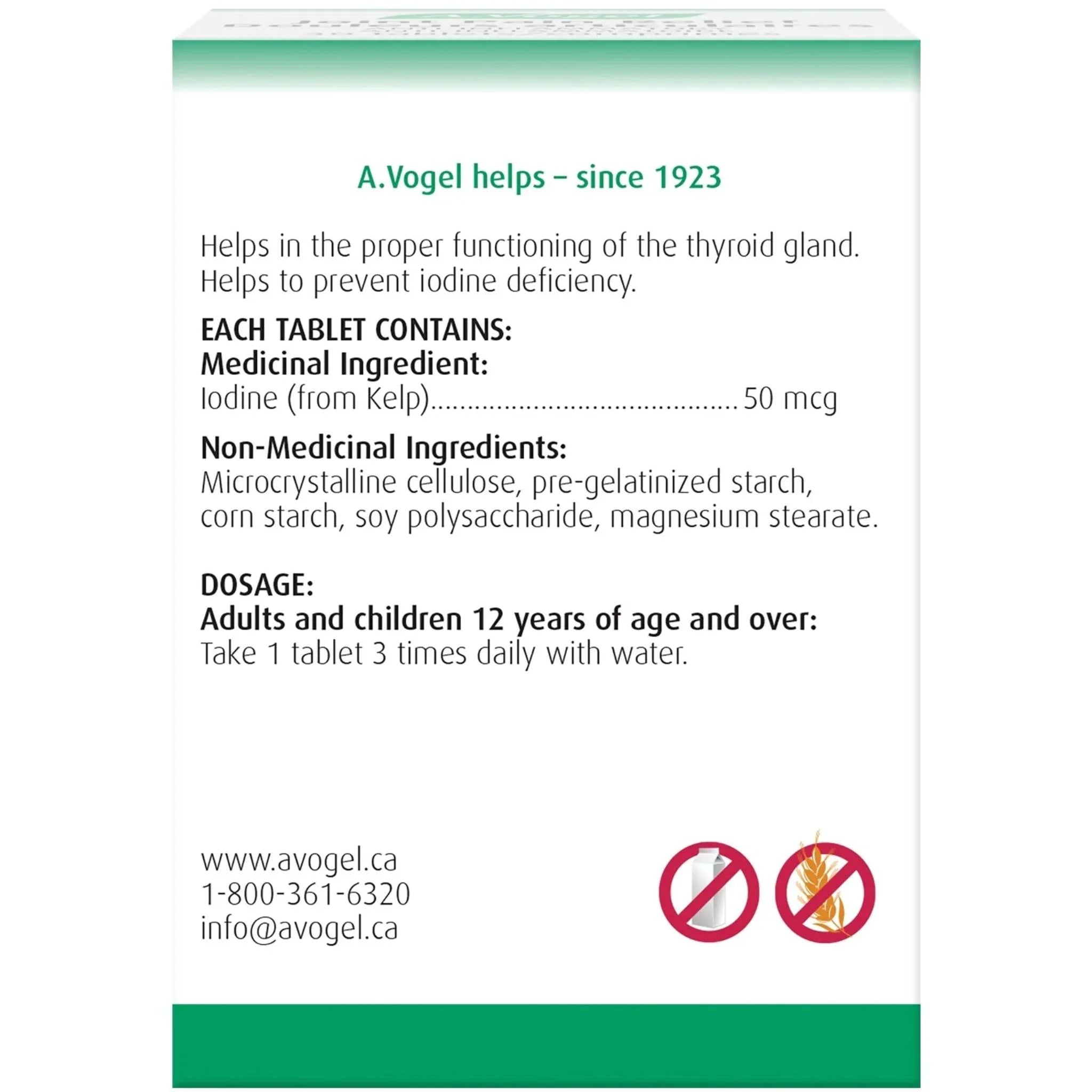 A. Vogel Thyroid Support 150 Tablets