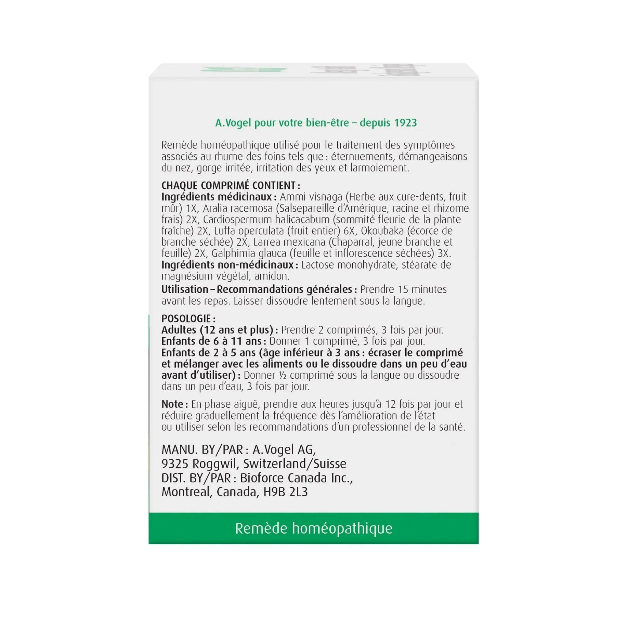 A. Vogel Allergy Relief 120 Tablets