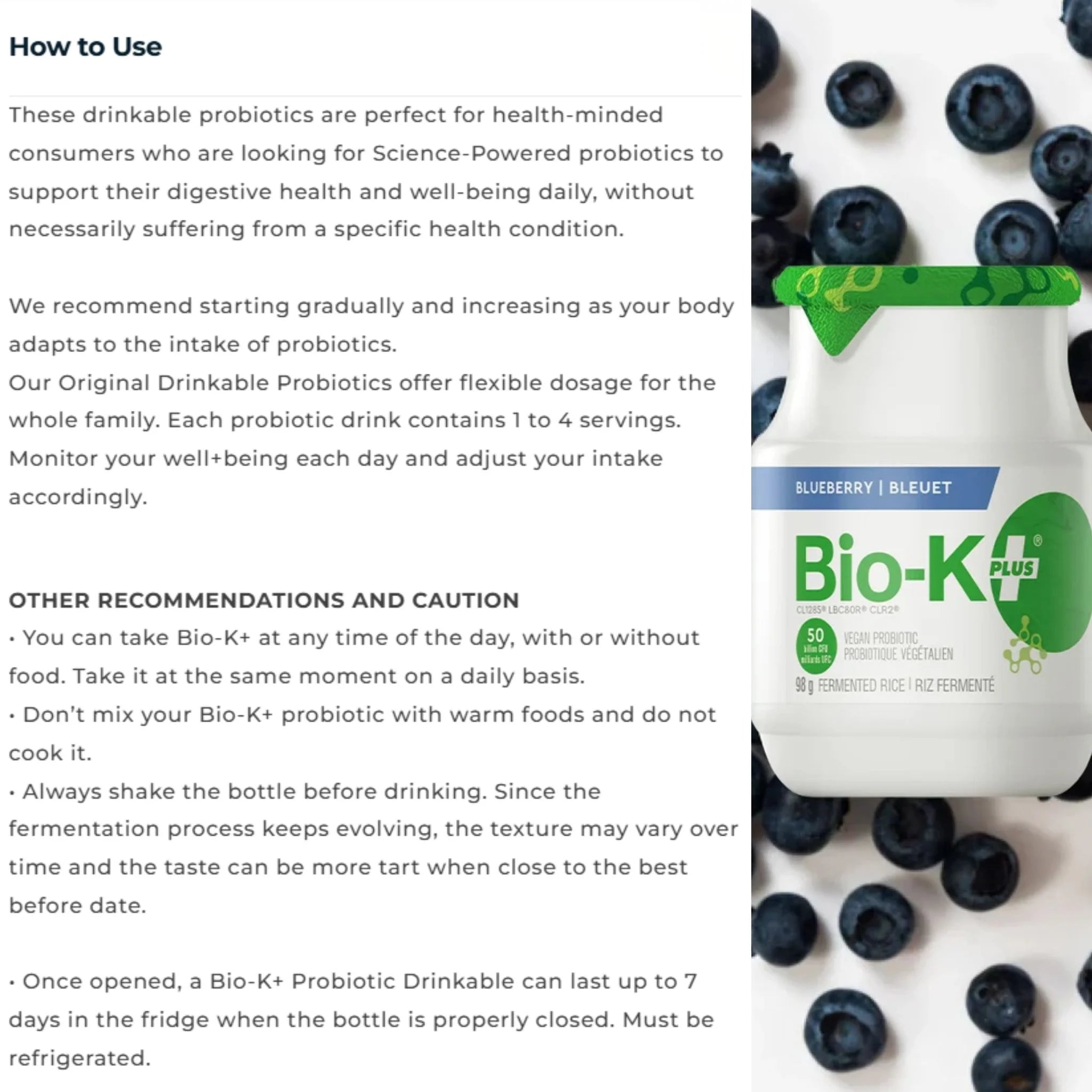 Bio-K+ Probiotic Fermented Rice Blueberry 6 Pack