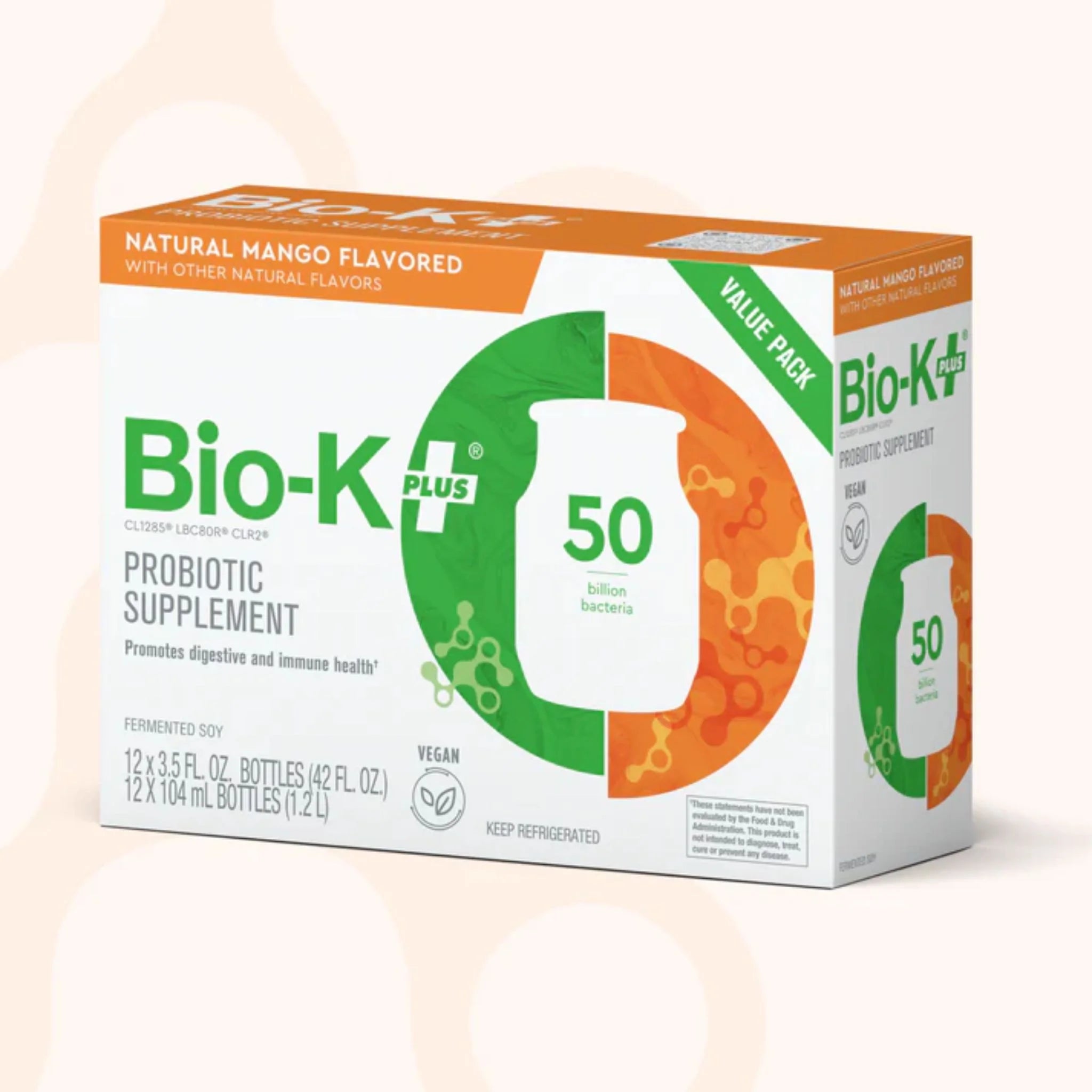 Bio K+ Probiotic Fermented Soy Mango 12 pack