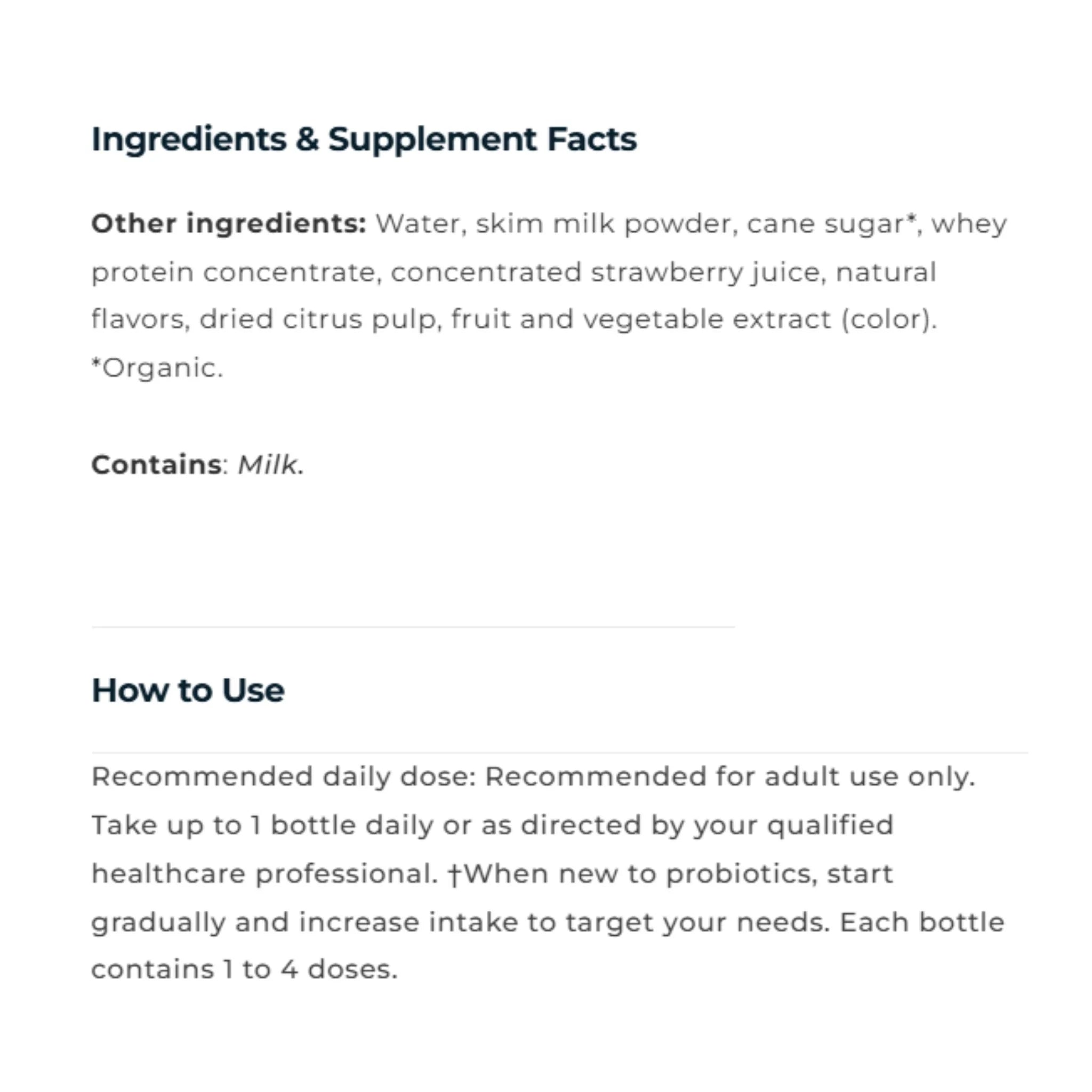 Bio-K+ Probiotic Fermented Milk 50 Billion Strawberry 6 Pack