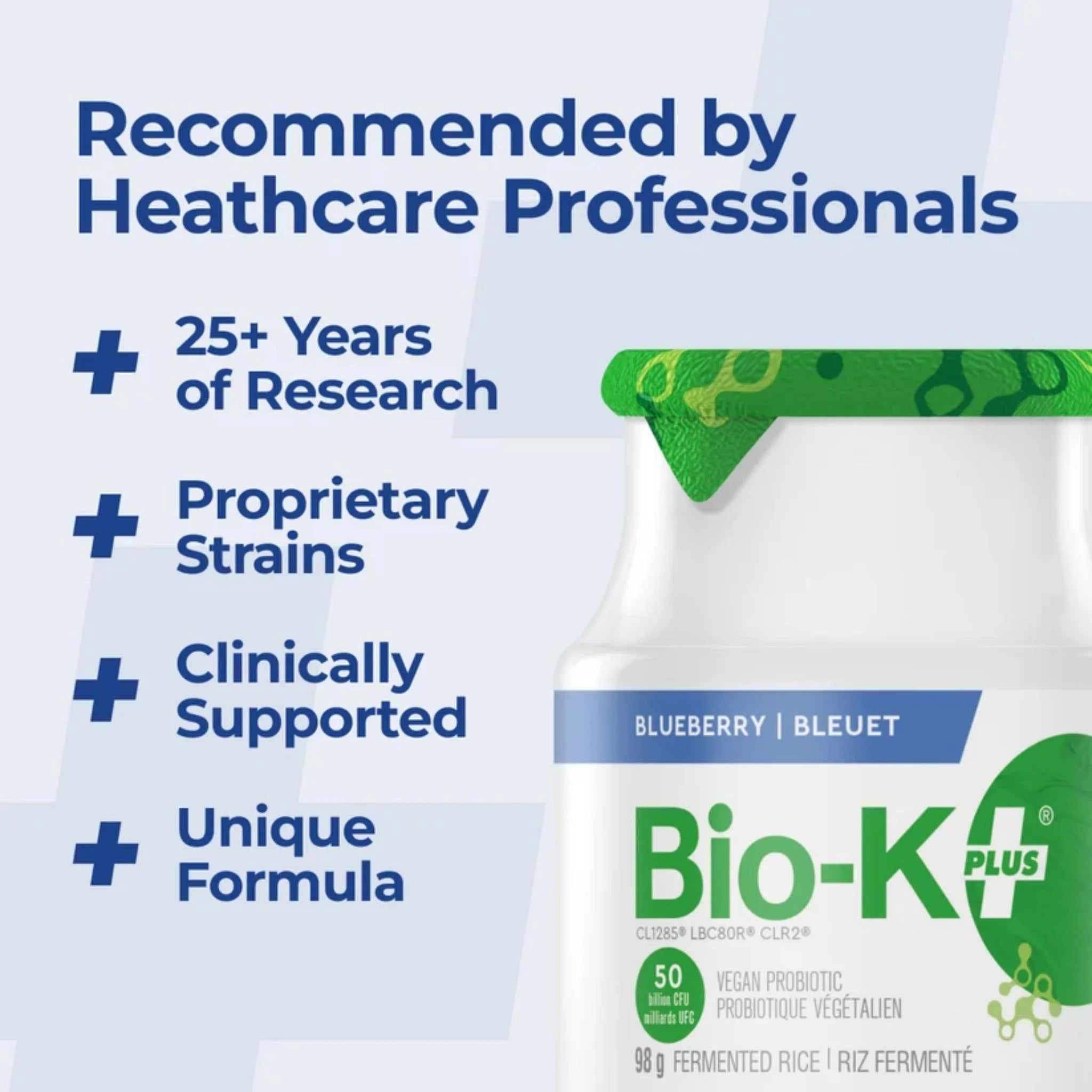 Bio-K+ Probiotic Fermented Rice 50 Billion Cultures Blueberry 12 pack