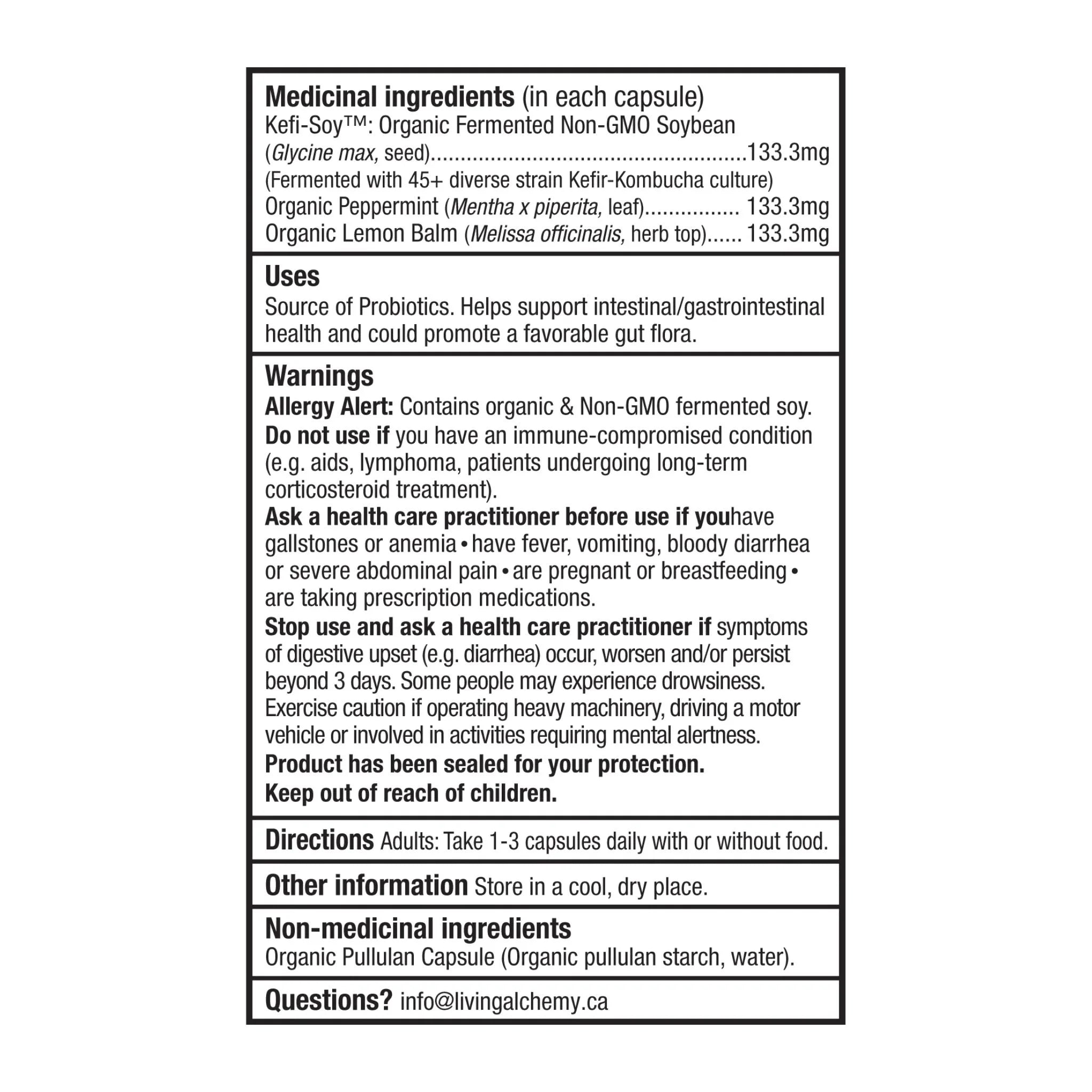 Living Alchemy Your Flora Sensitive 60 Veg Capsules