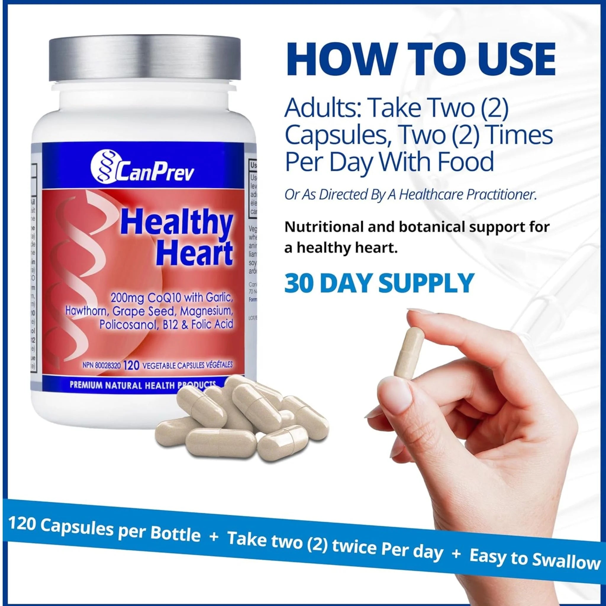 CanPrev Healthy Heart 120 vcaps - Nature's Source Inc