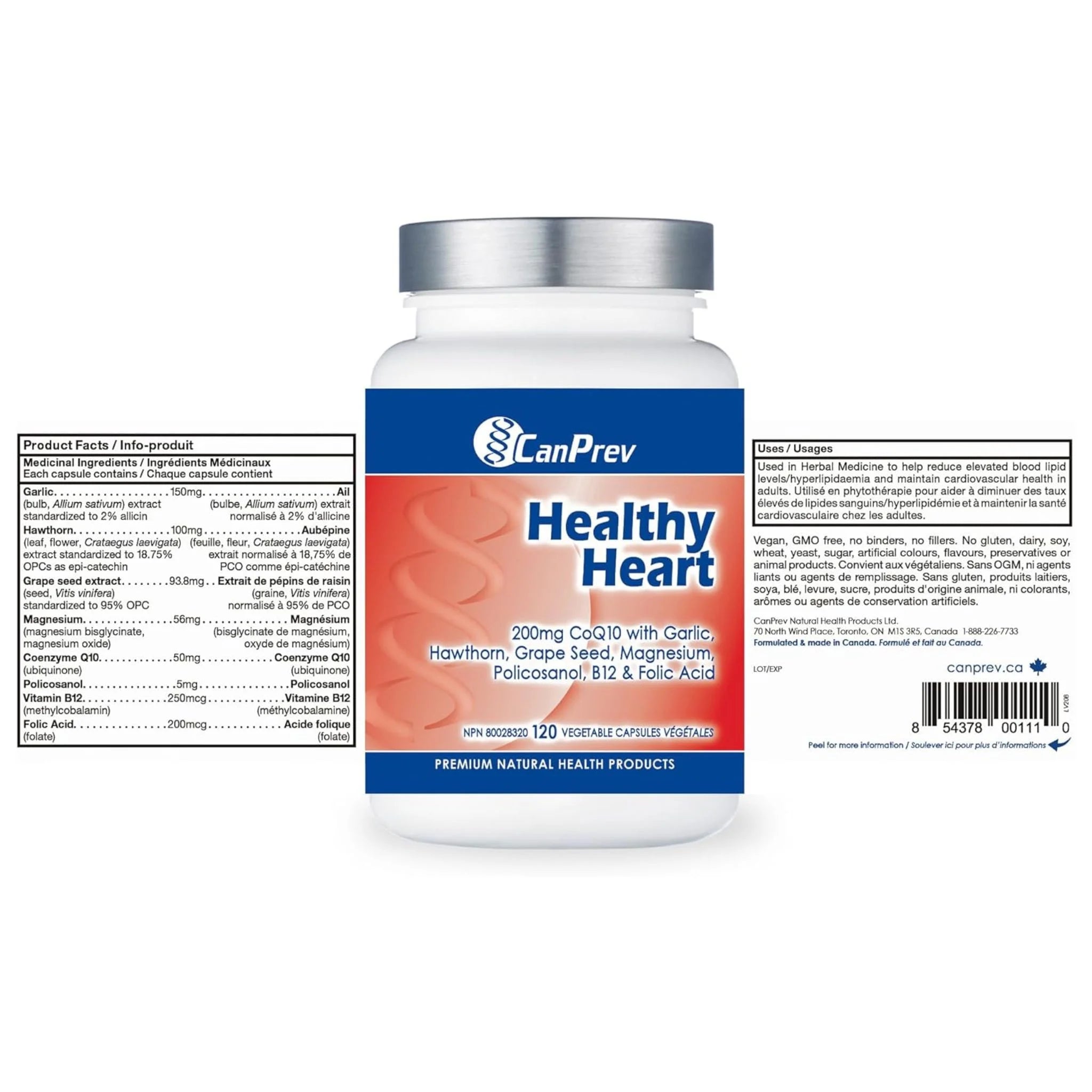 CanPrev Healthy Heart 120 vcaps - Nature's Source Inc