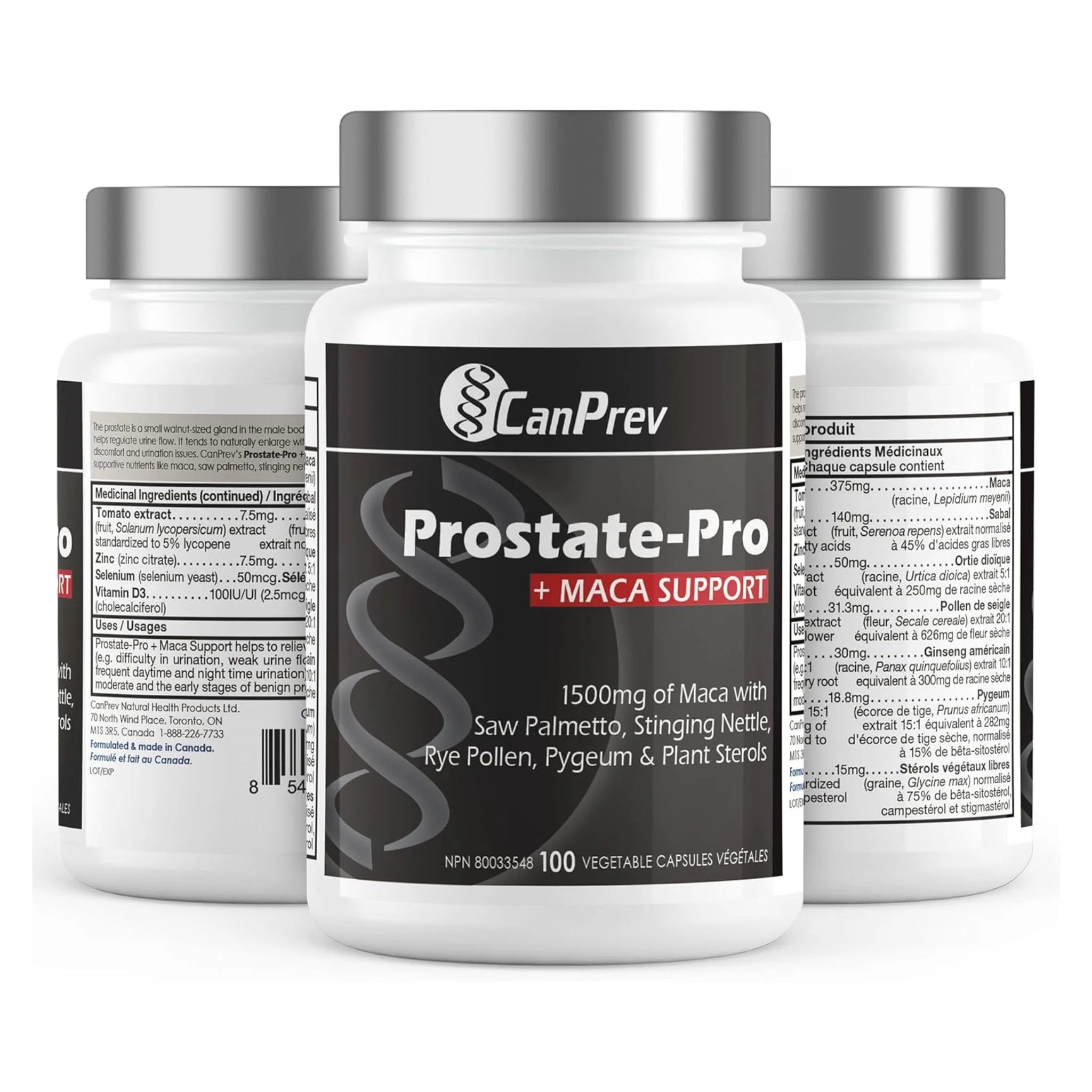 CanPrev ProstatePro + Maca Support - 100 Veg Capsules