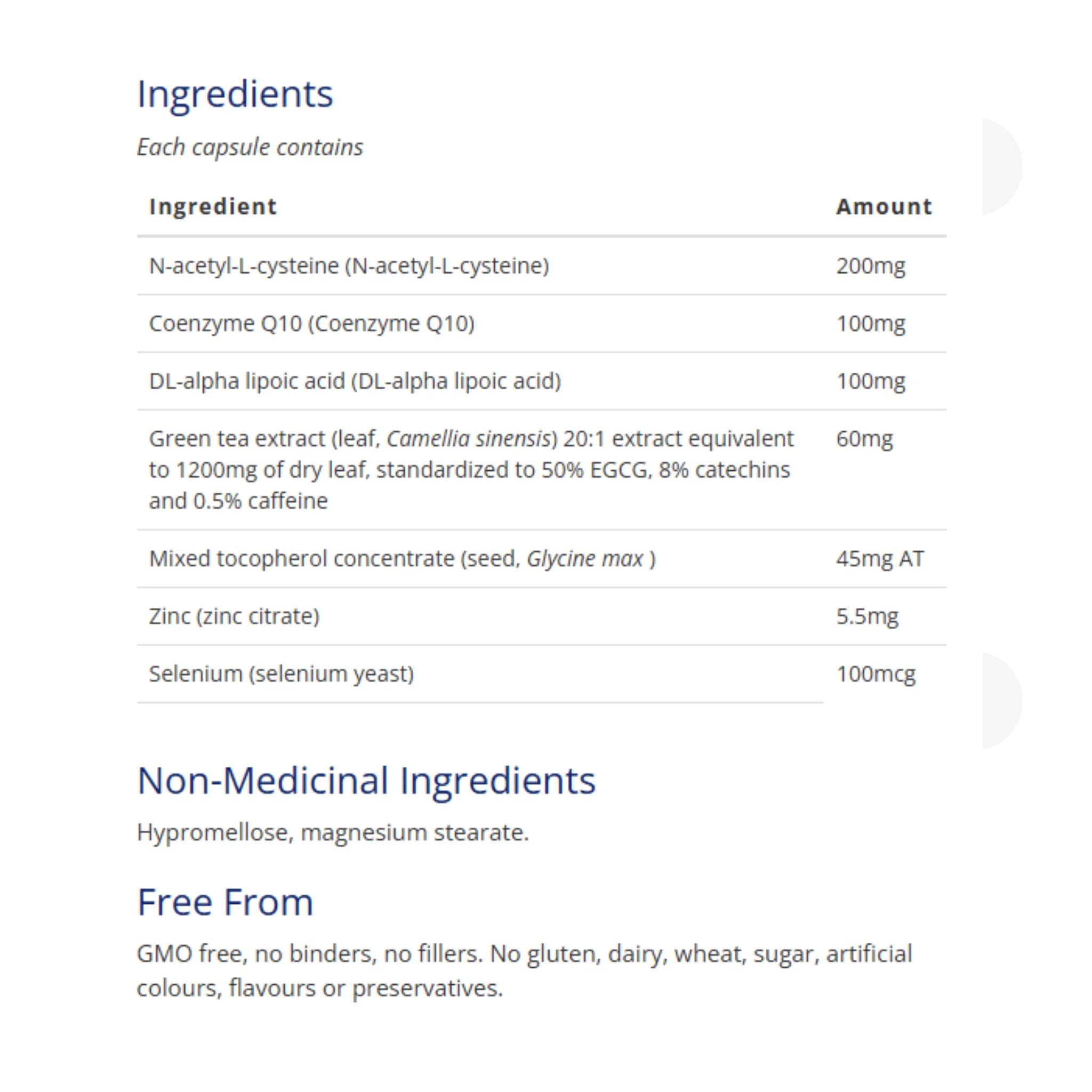 CanPrev Antioxidant Network, 60 Vegan Capsules - Nature's Source Inc