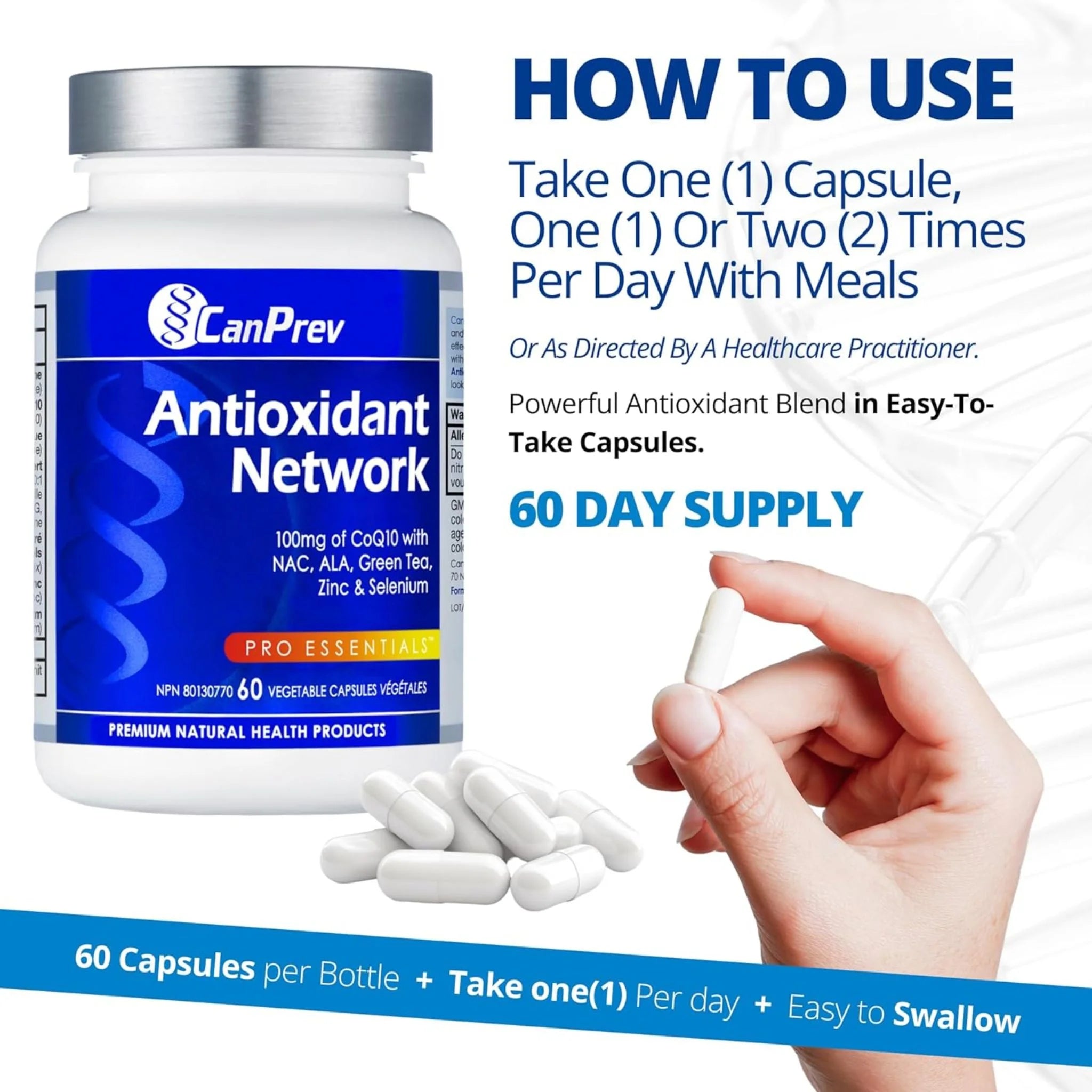 CanPrev Antioxidant Network, 60 Vegan Capsules - Nature's Source Inc