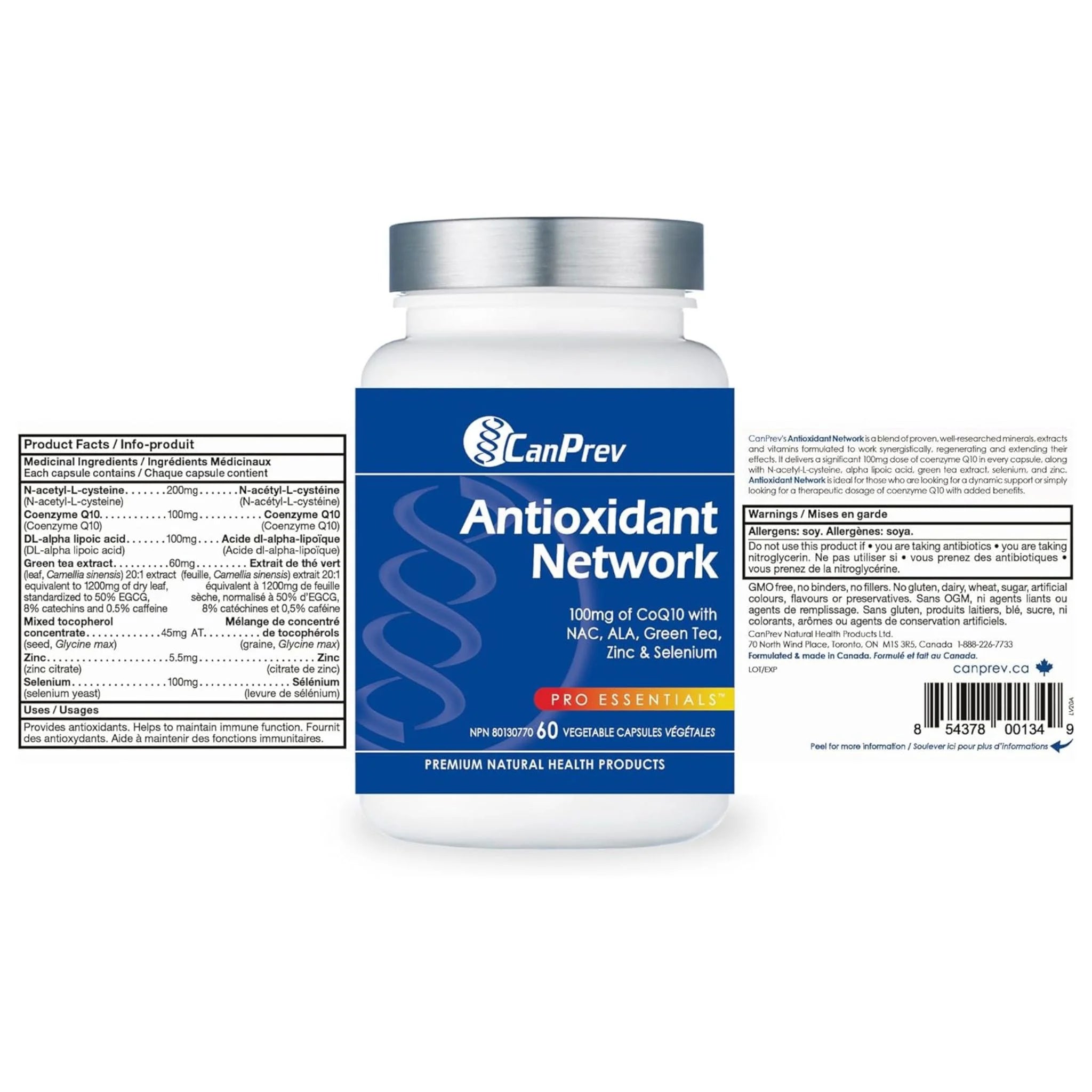 CanPrev Antioxidant Network, 60 Vegan Capsules - Nature's Source Inc