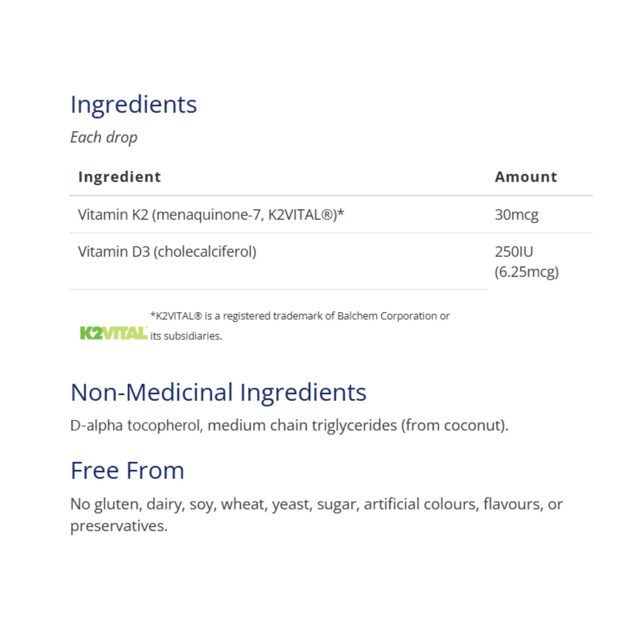 CanPrev D3 & K2 Drops, MCT Base 15ml - Nature's Source Inc