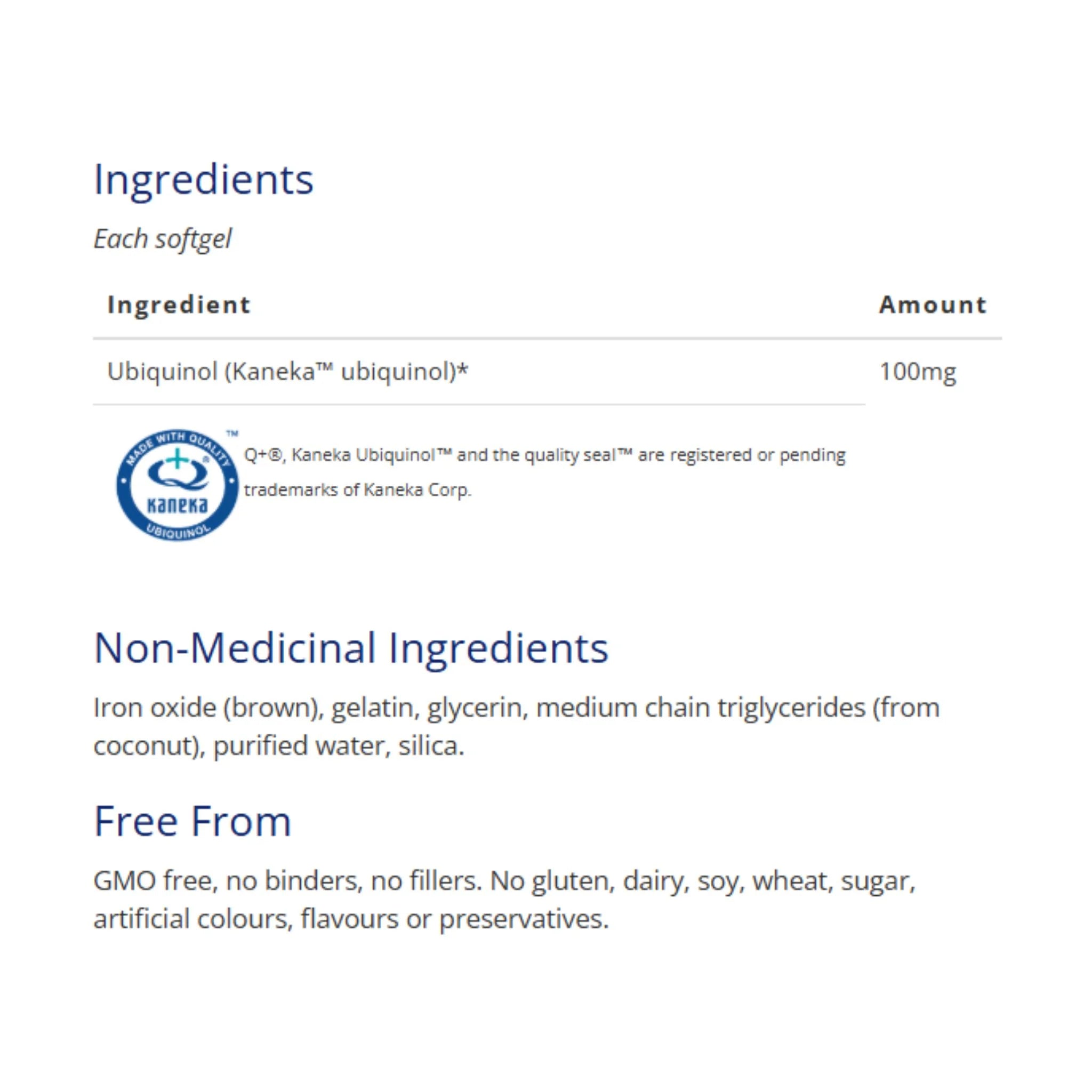 CanPrev Ubiquinol 100 with MCT Oil, 60 Softgels - Nature's Source Inc