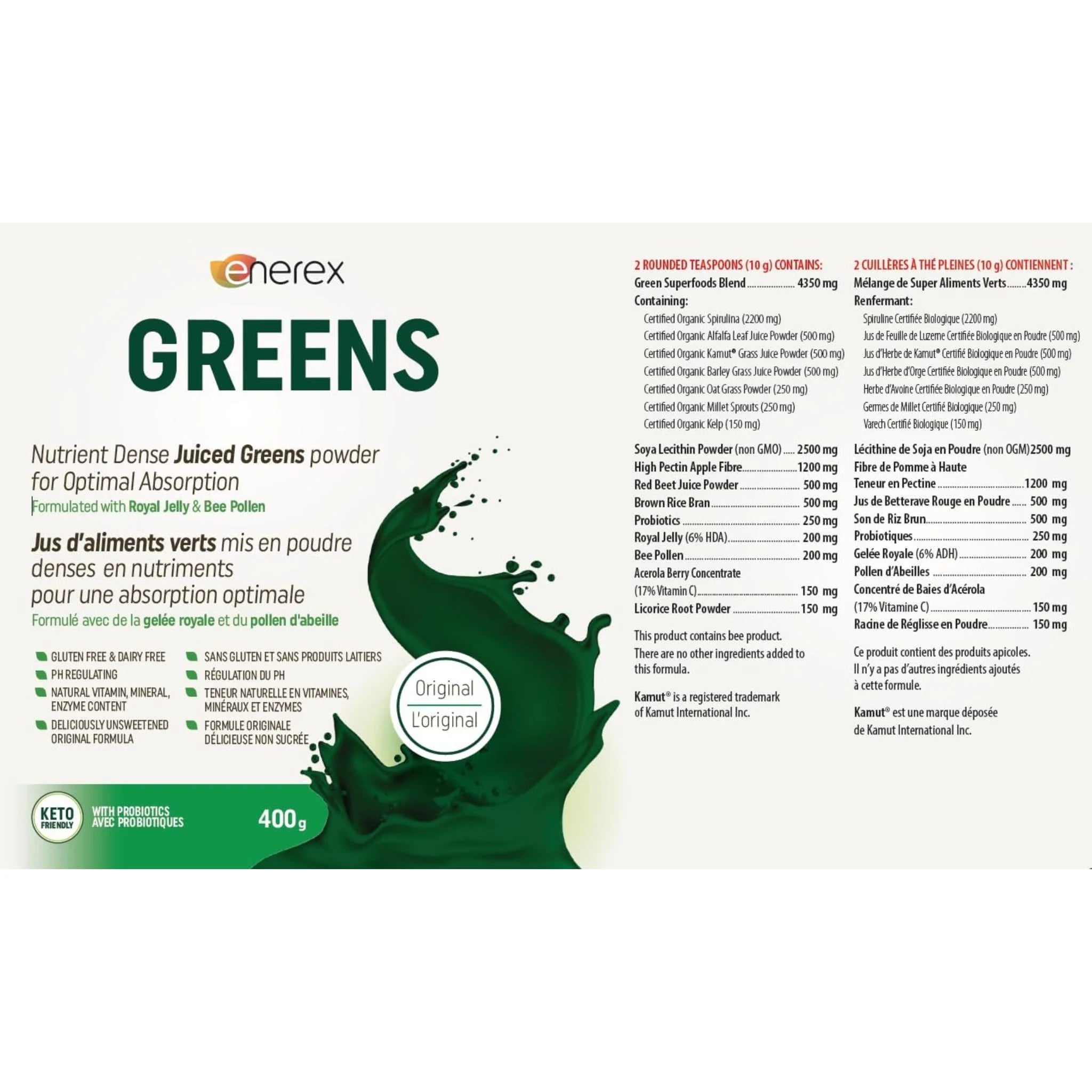 Enerex Greens Original 400G - Nature's Source Inc