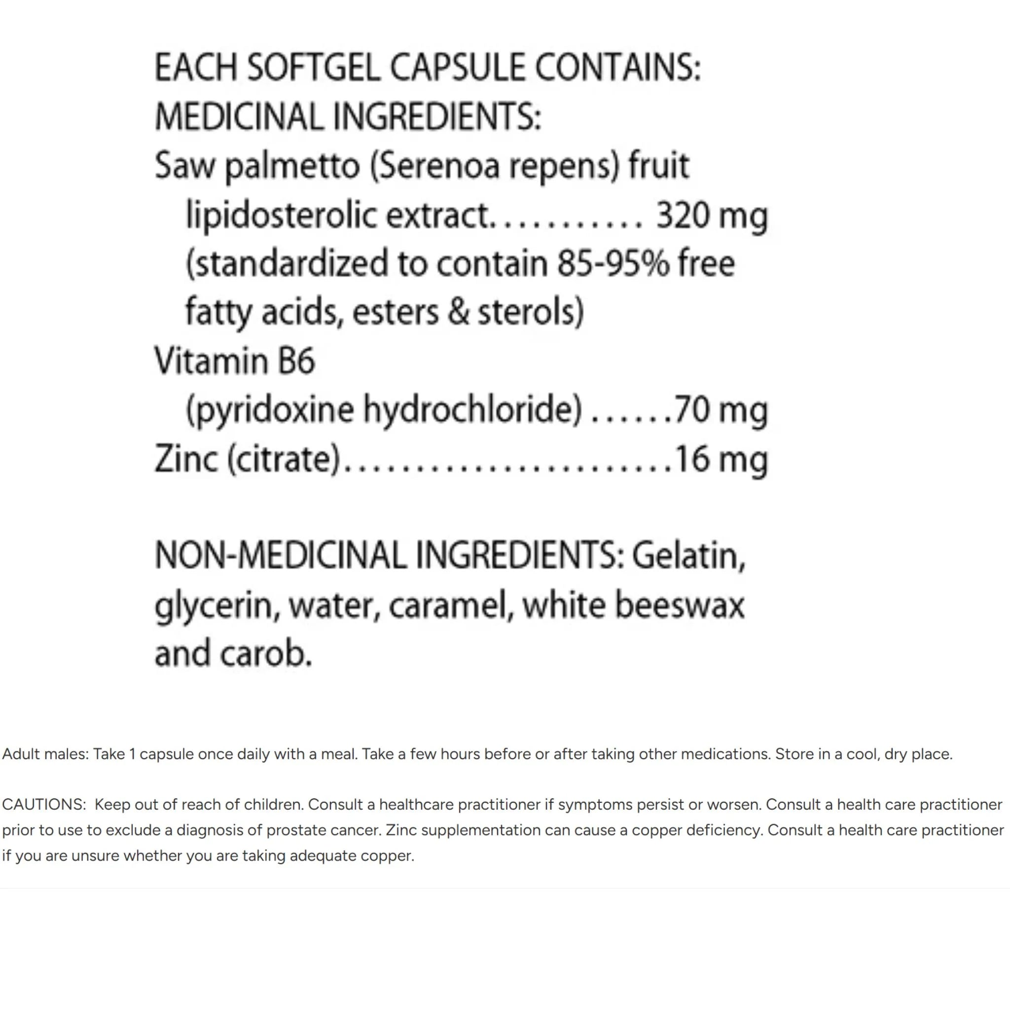Flora Saw Palmetto Prostate Formula 60 Softgels