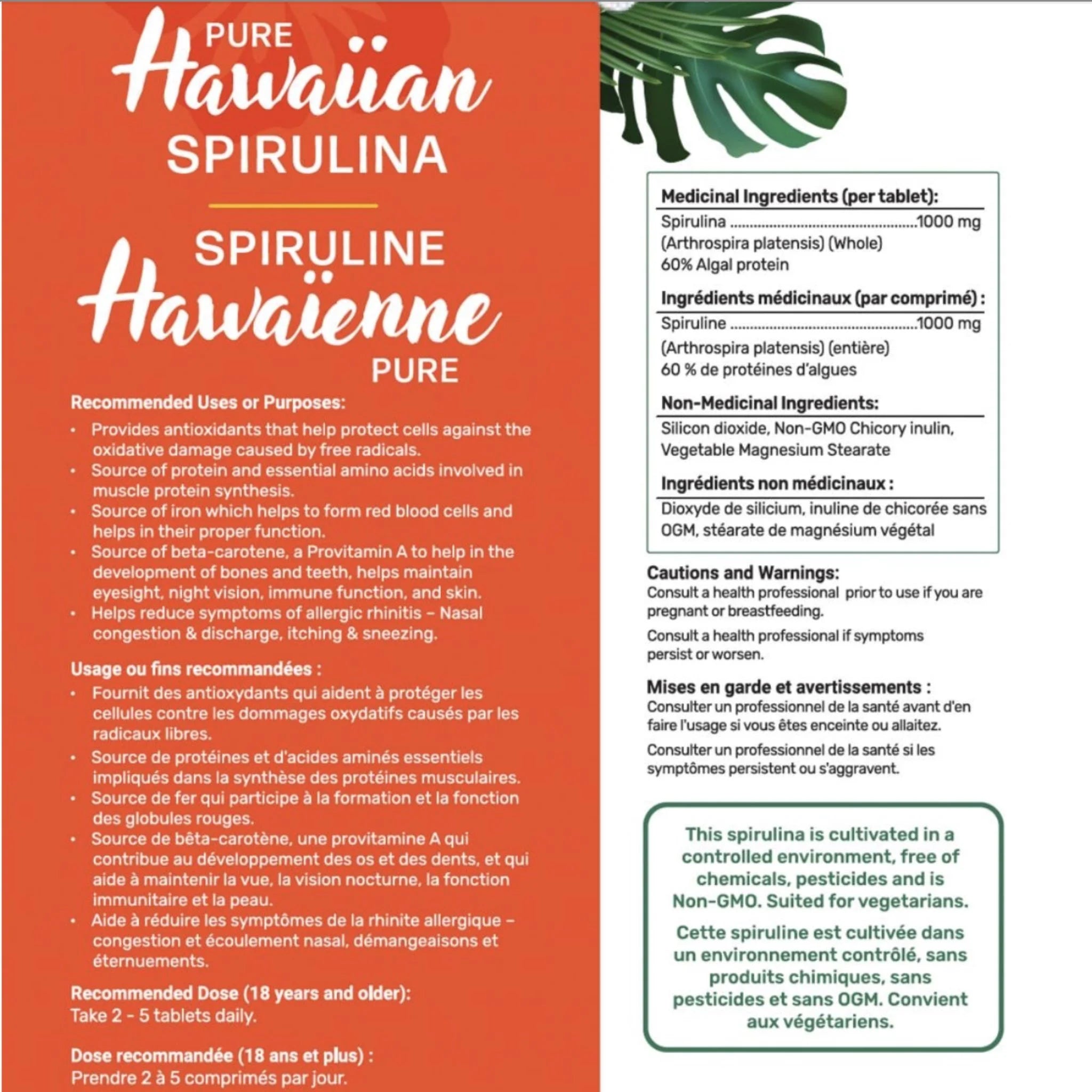 Gandalf Hawaiian Spirulina 1000mg 120 Tablets