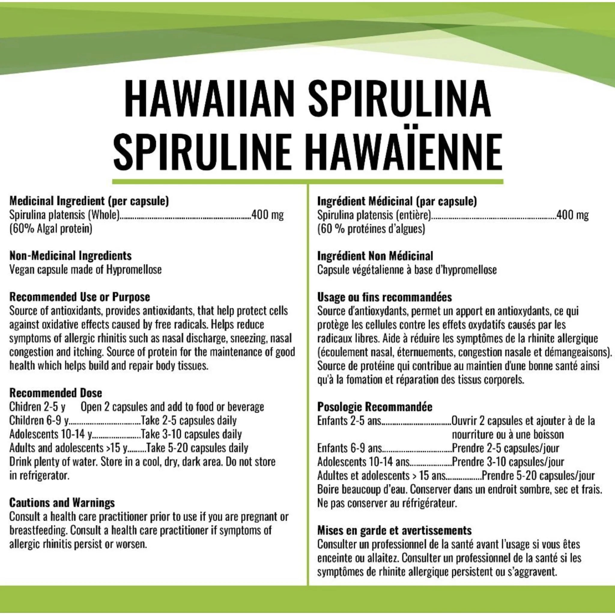 Gandalf Hawaiian Spirulina 400mg 150 Veg-Caps
