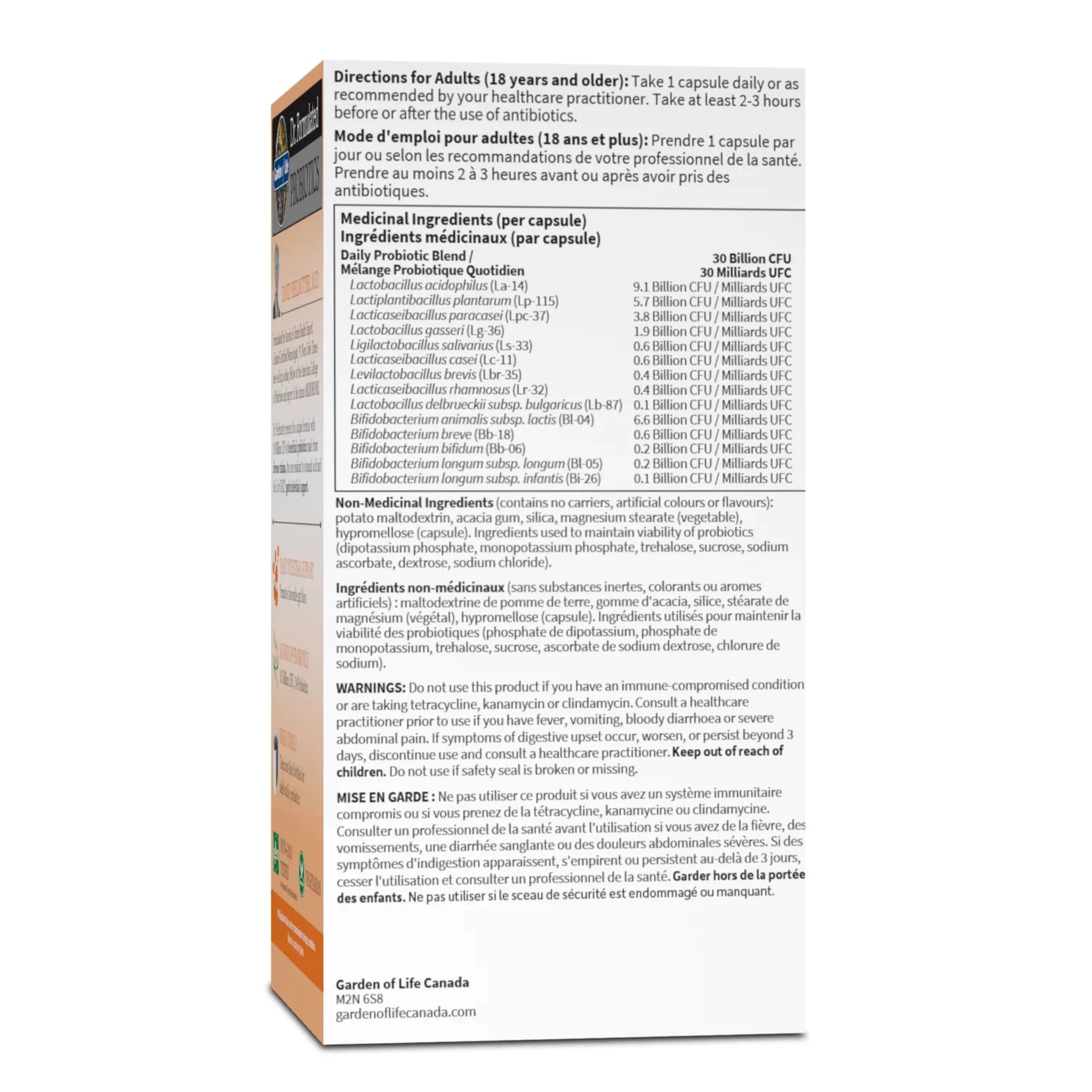 Garden of Life Dr. Formulated Probiotics Once Daily 30Billion 30 Veg-Caps