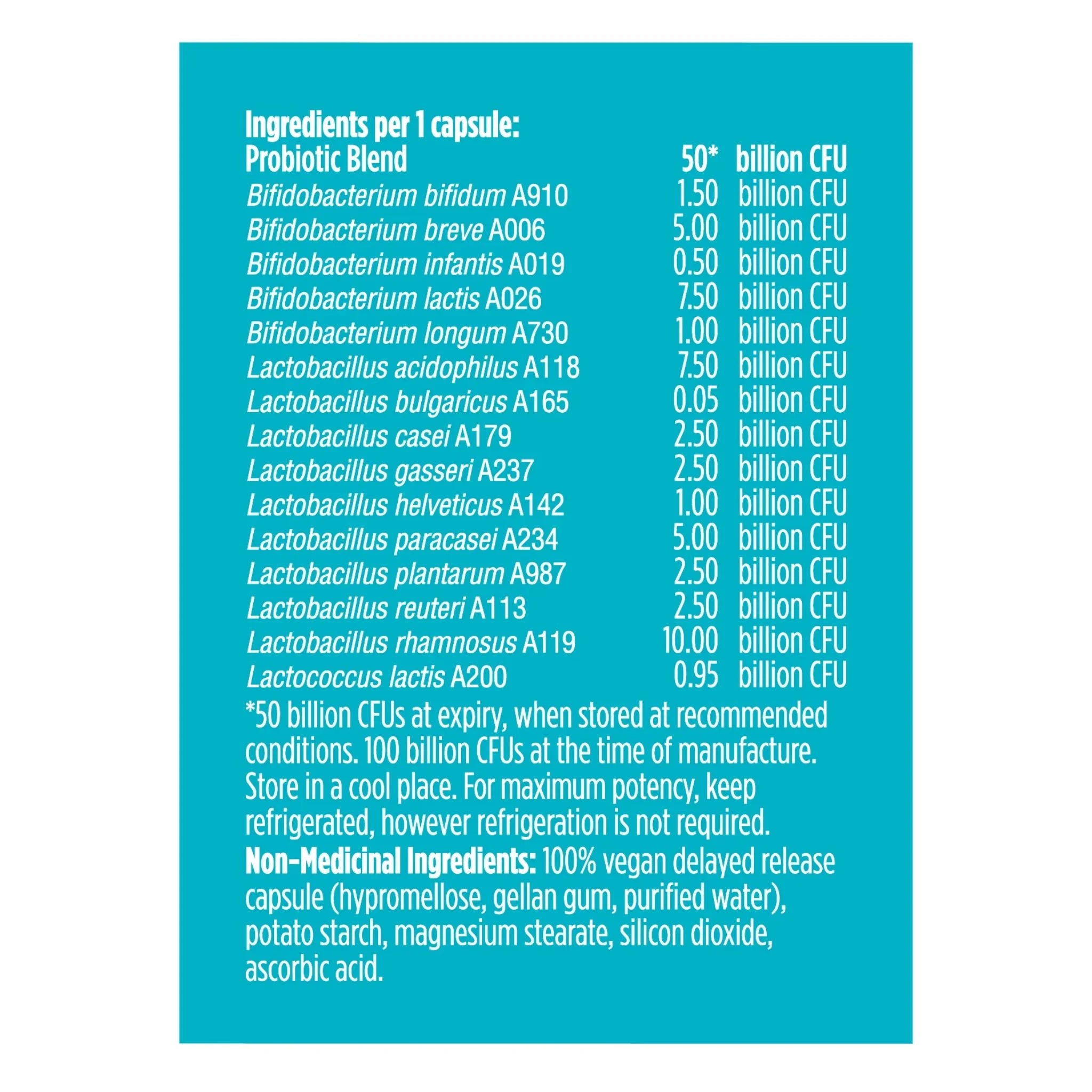 Genuine Health Advanced Gut Probiotics 50 Billion 30 Vegan Capsules