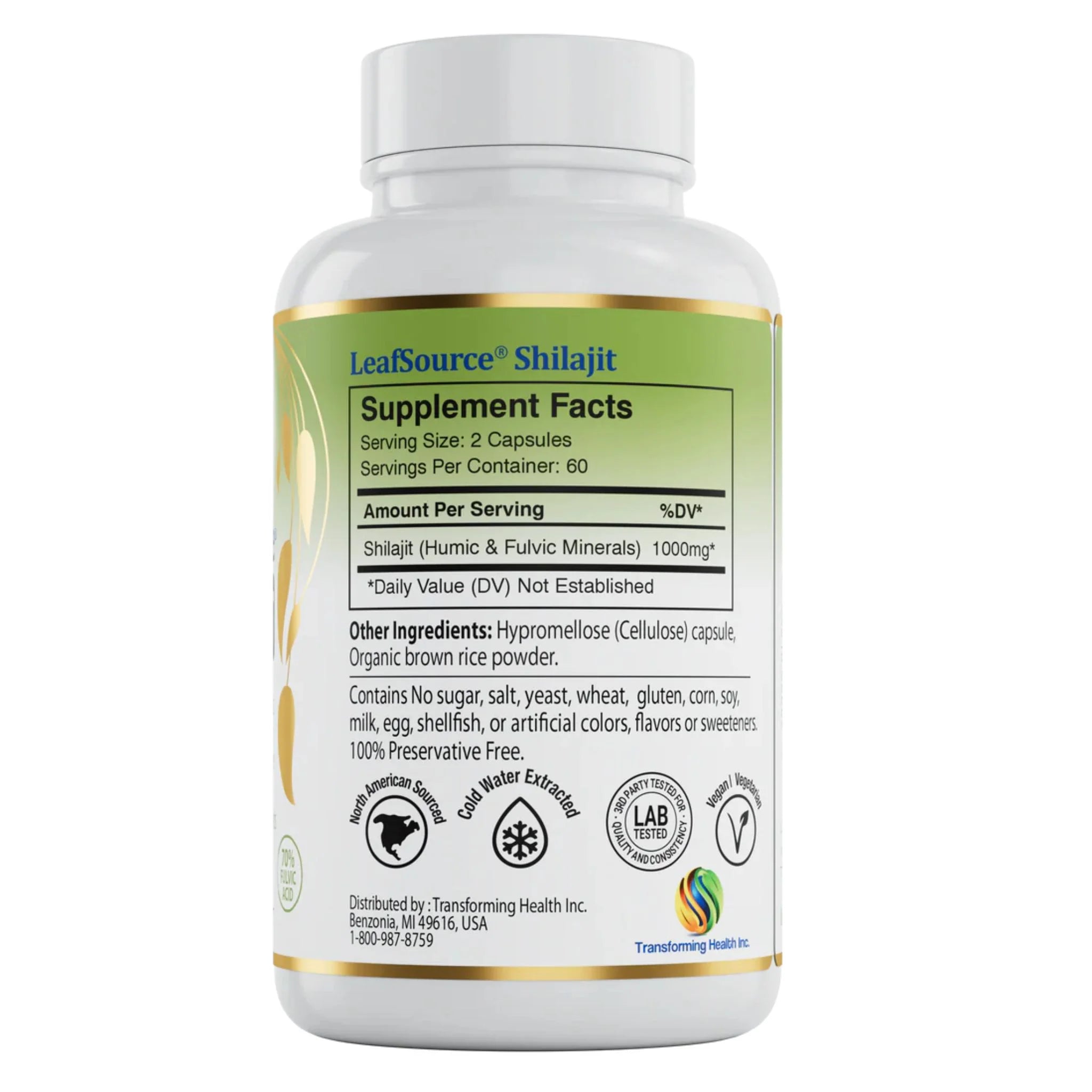 Leafsource Shilajit Fulvic - Humic Acid 120 Vegetable Capsules - Nature's Source Inc