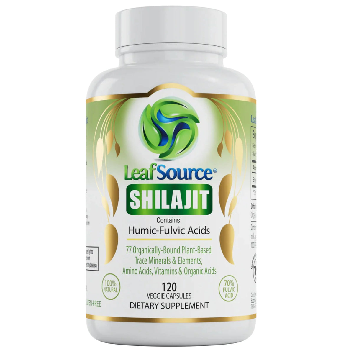 Leafsource Shilajit Fulvic - Humic Acid 120 Vegetable Capsules - Nature's Source Inc