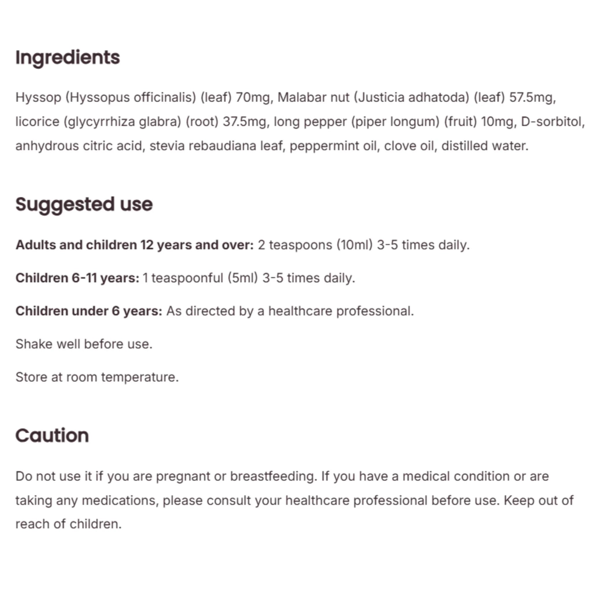 Herbion All Natural Cough Syrup 150ml