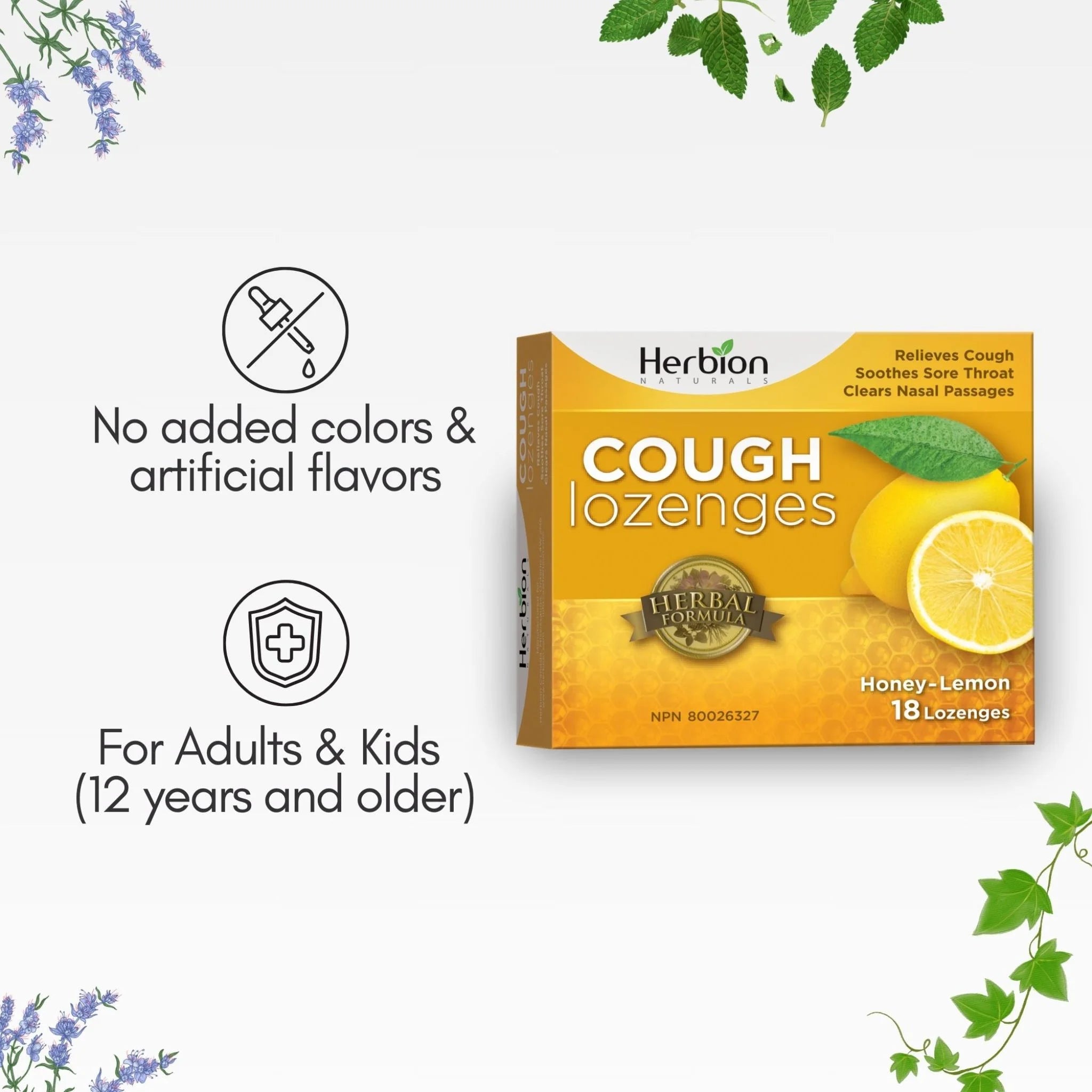 Herbion Honey Lemon Cough Lozenges 18 loz