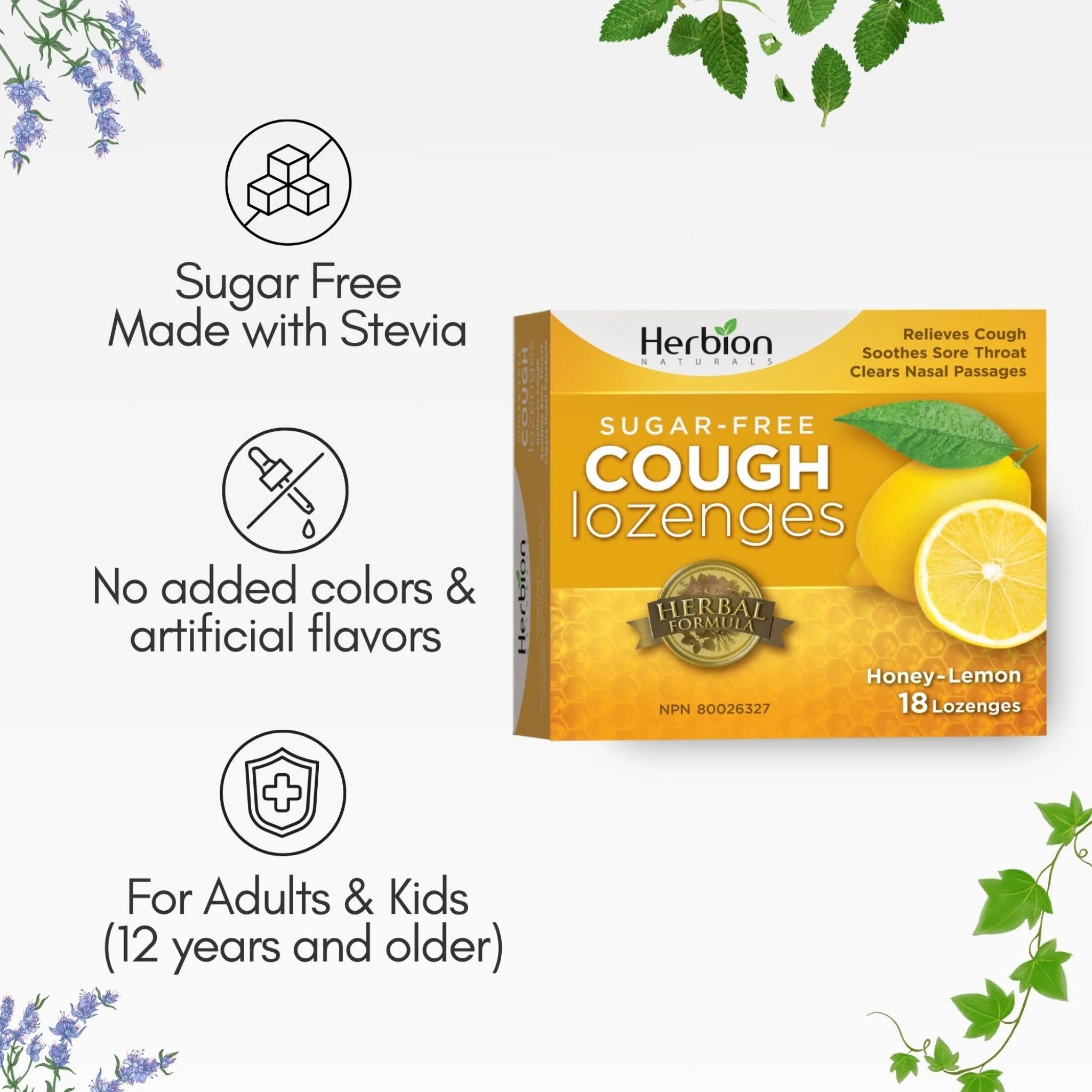 Herbion Sugar Free Honey Lemon 18 loz