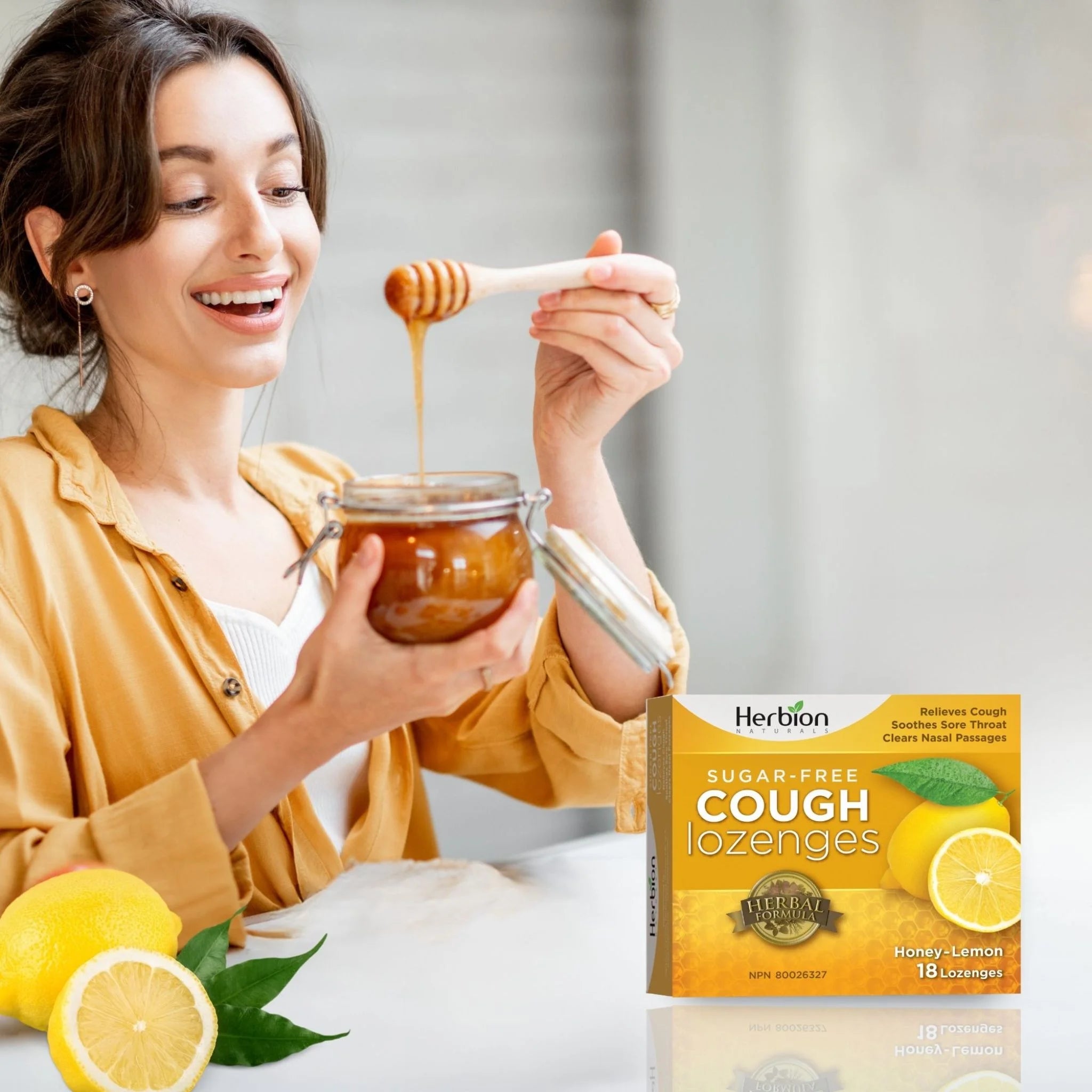 Herbion Sugar Free Honey Lemon 18 loz