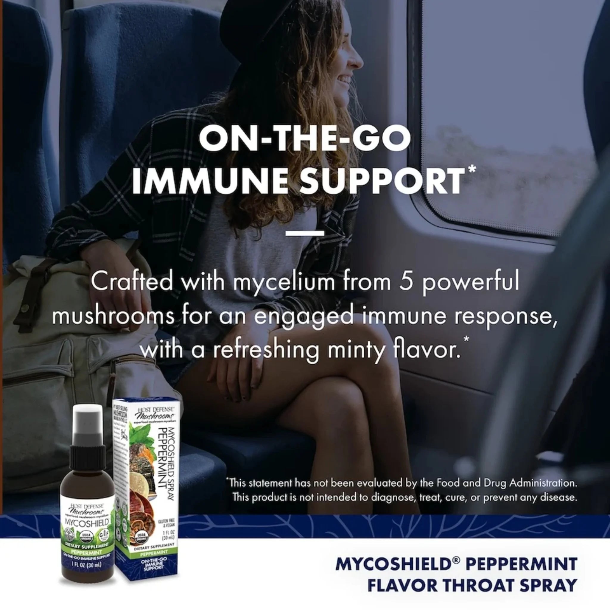 Host Defense MycoShield Spray Peppermint 30ml