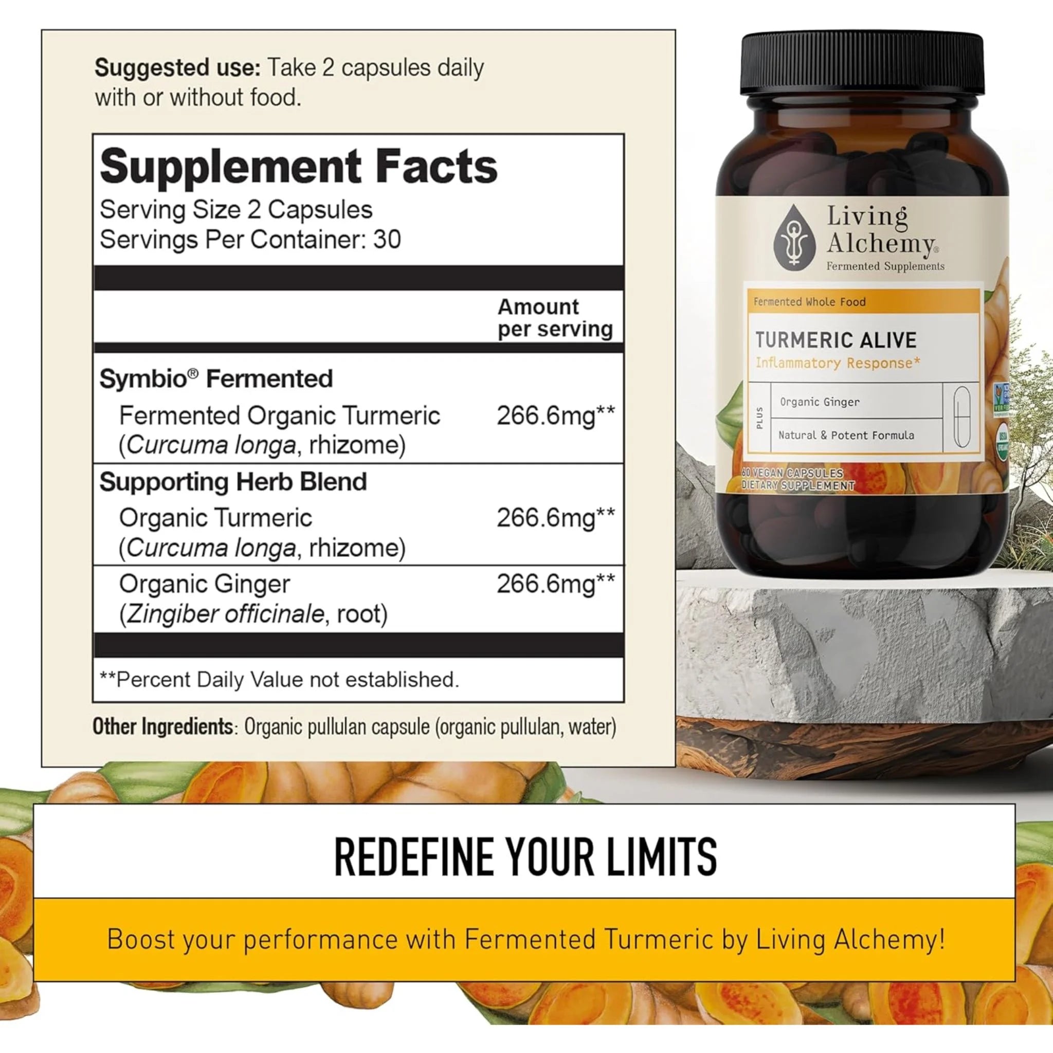 Living Alchemy Turmeric Alive 60 Veg Capsules