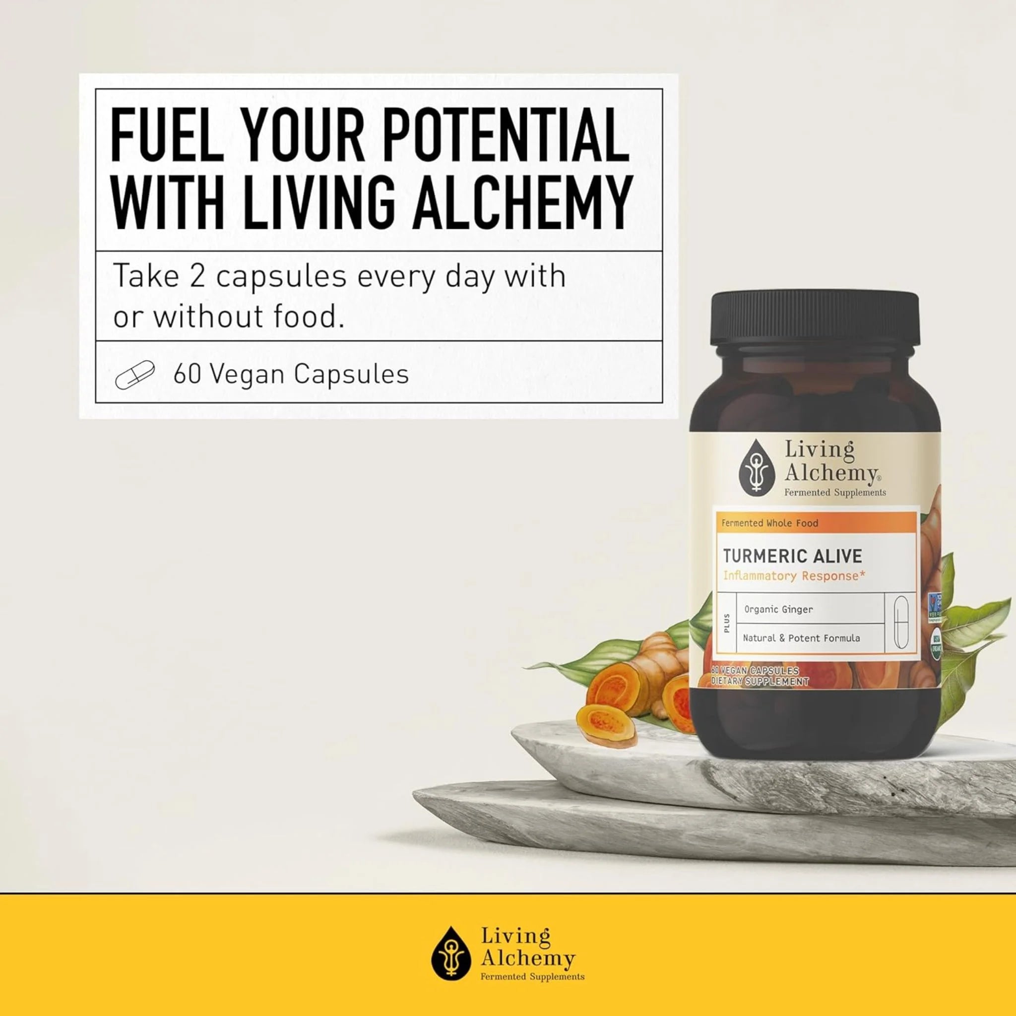 Living Alchemy Turmeric Alive 60 Veg Capsules
