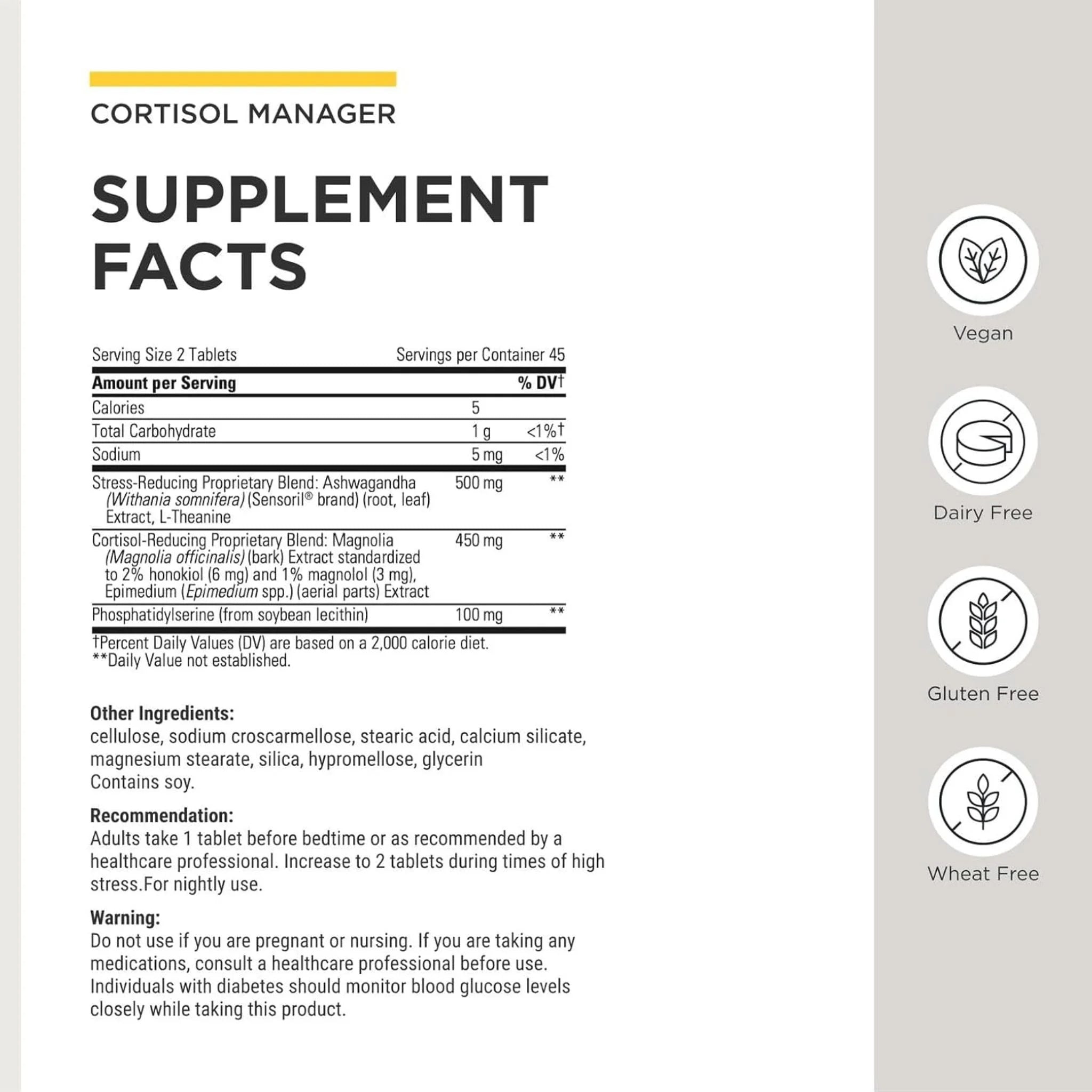 Integrative Therapeutics Cortisol Manager 90 Tablets - Nature's Source Inc