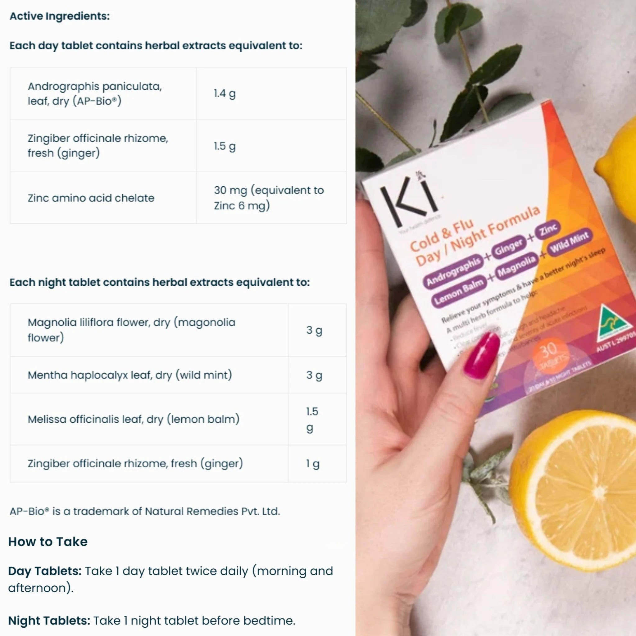 Ki Cold & Flu Day/Night Formula 30 Tablets