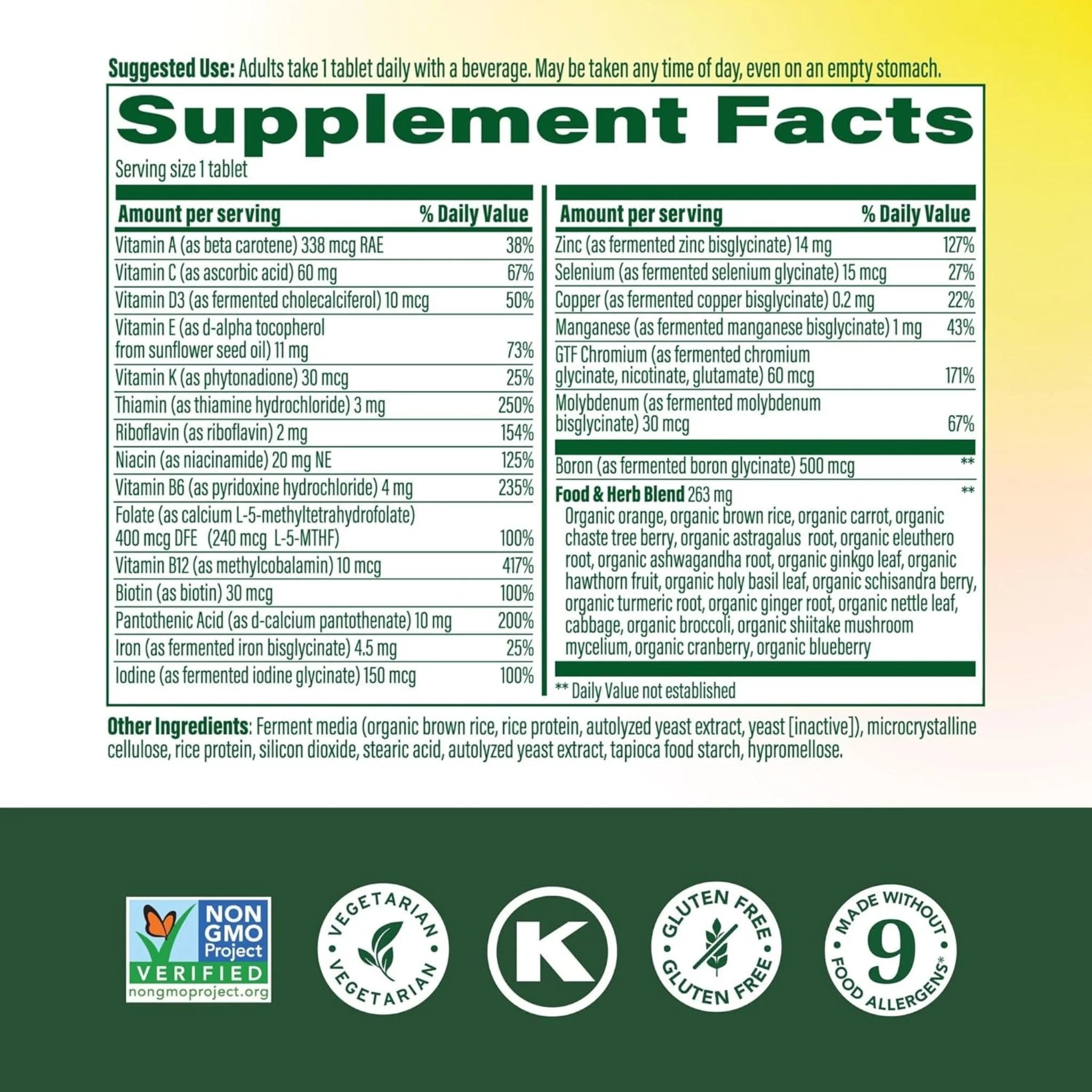 MegaFood Women's Over 40 One Daily 90 Tablets