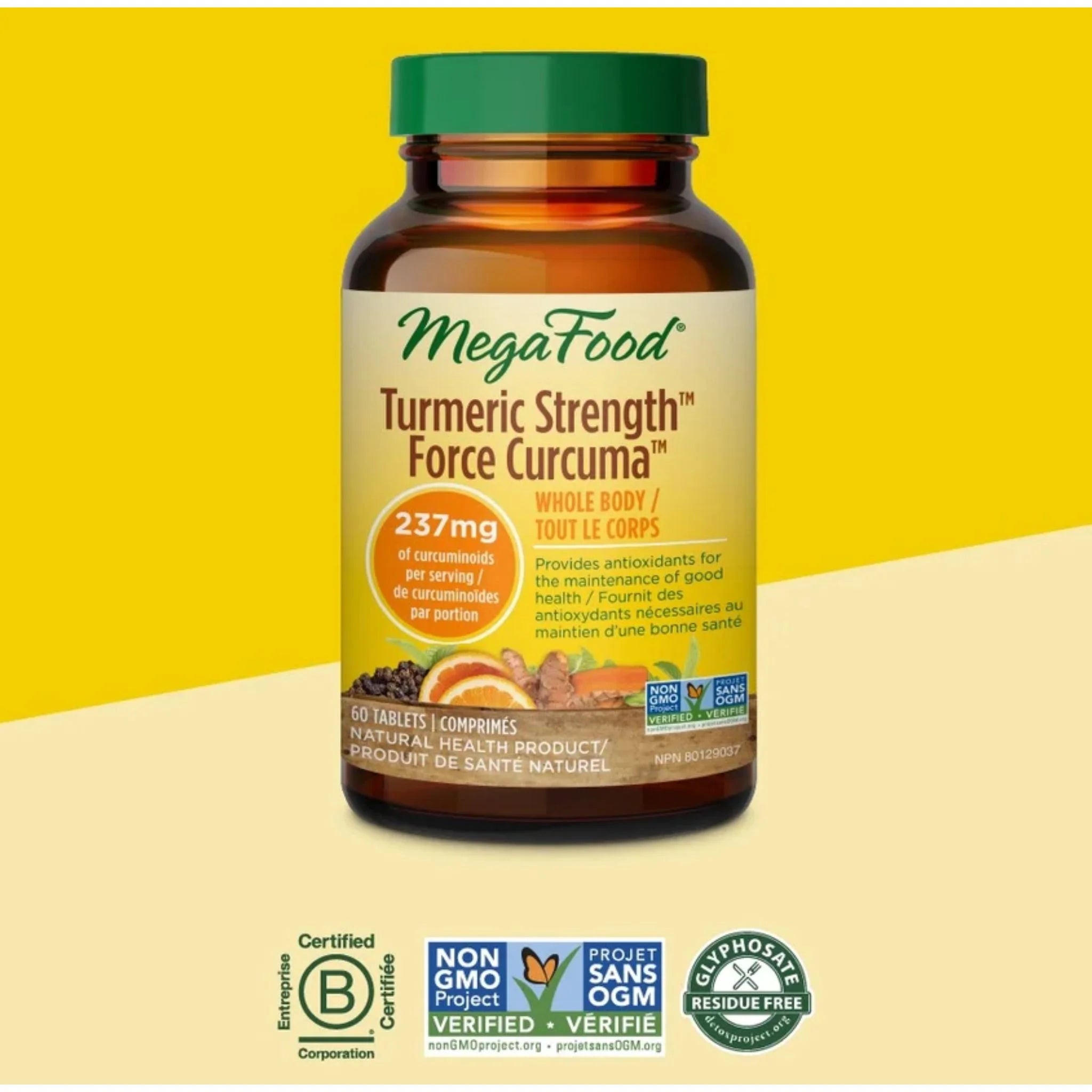 MegaFood Turmeric Strength 60 Tablets