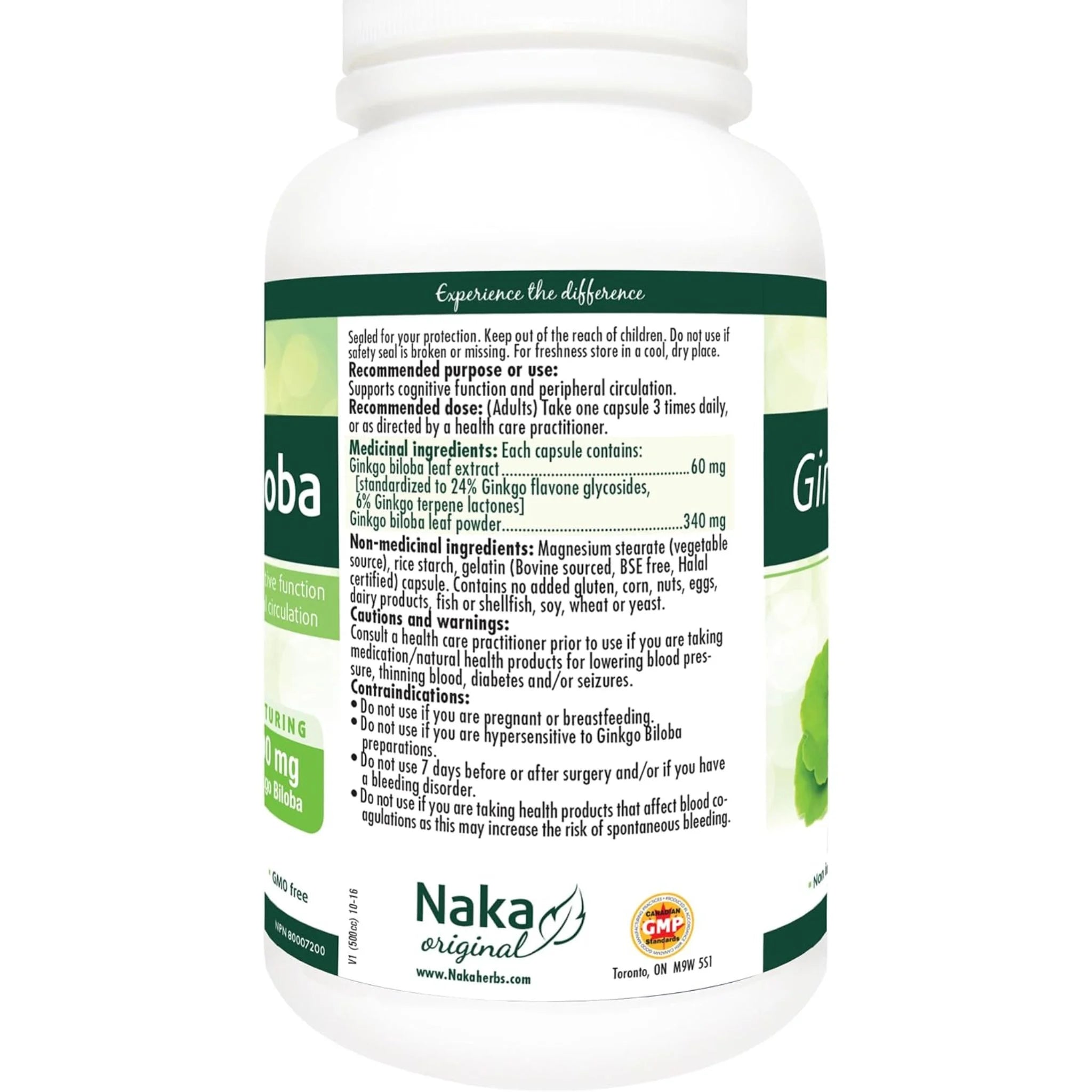 Naka Ginkgo Biloba 240 Capsules