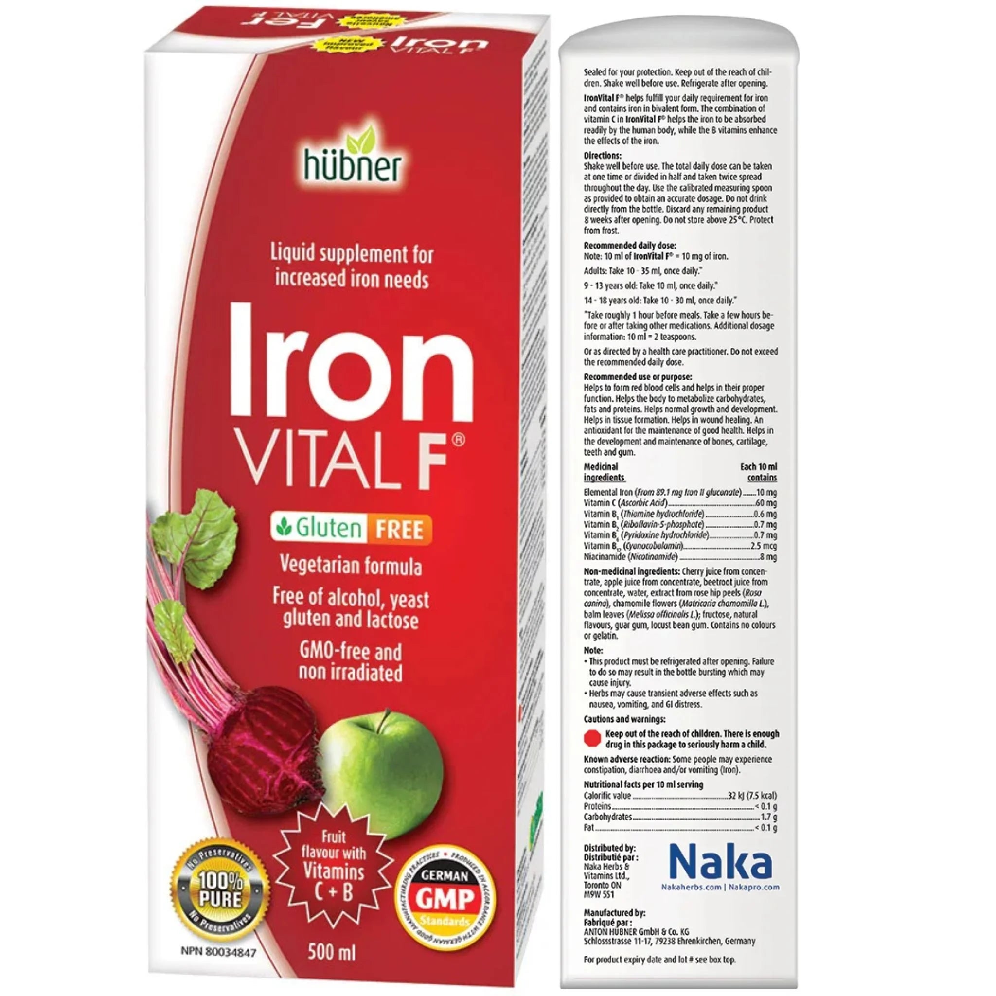 Naka Hubner Iron Vital F 500ml