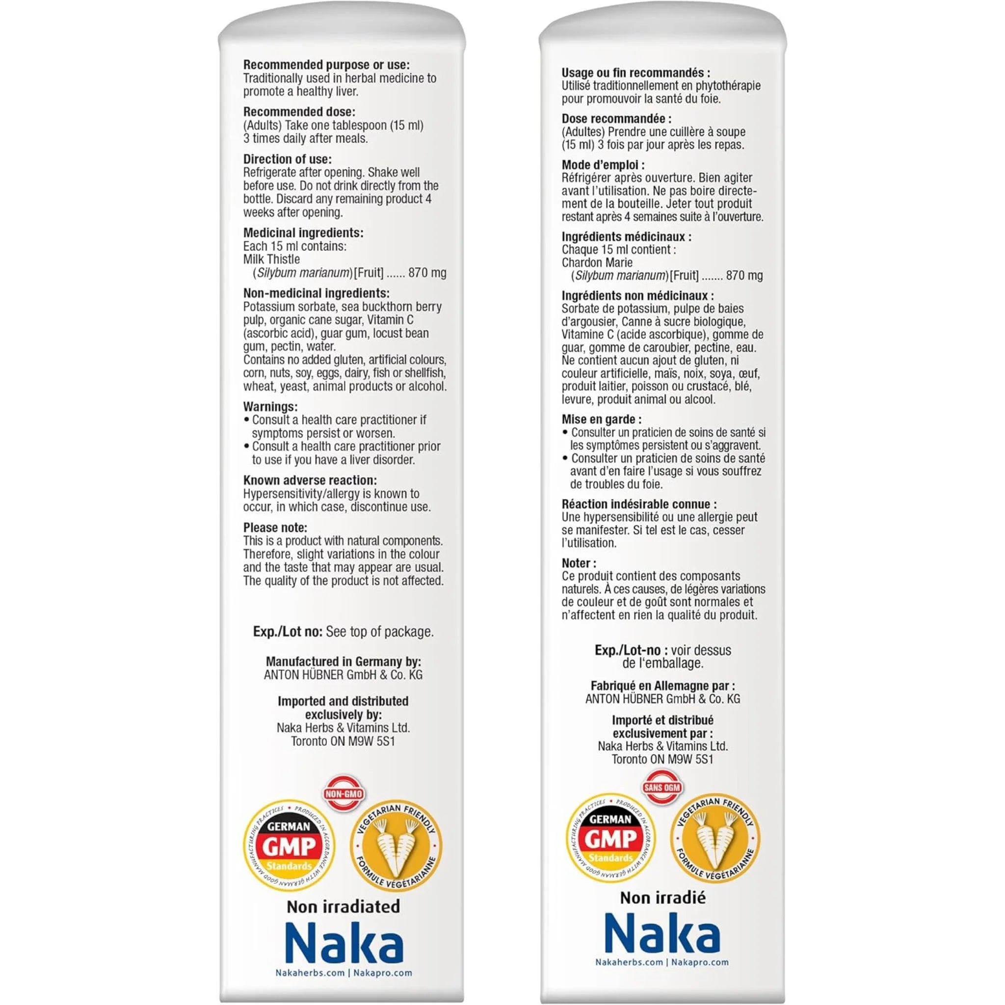 Naka Hubner Milk Thistle 500ml