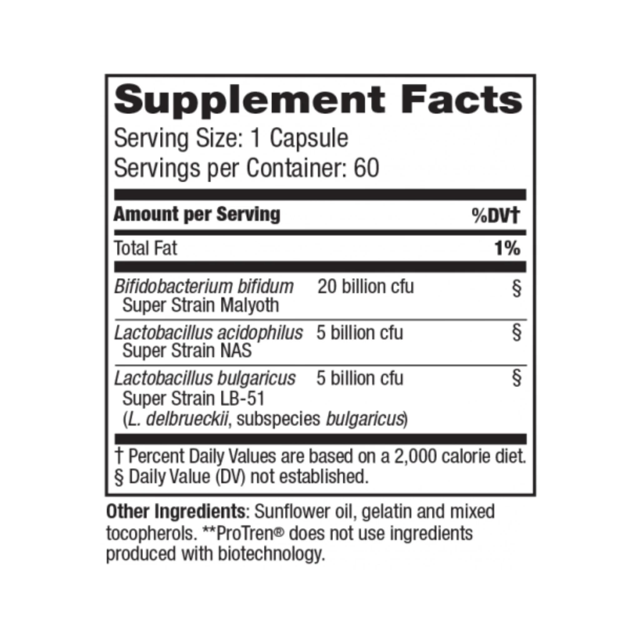 Natren TrenevTrio Oil Matrix Dairy Free 60c